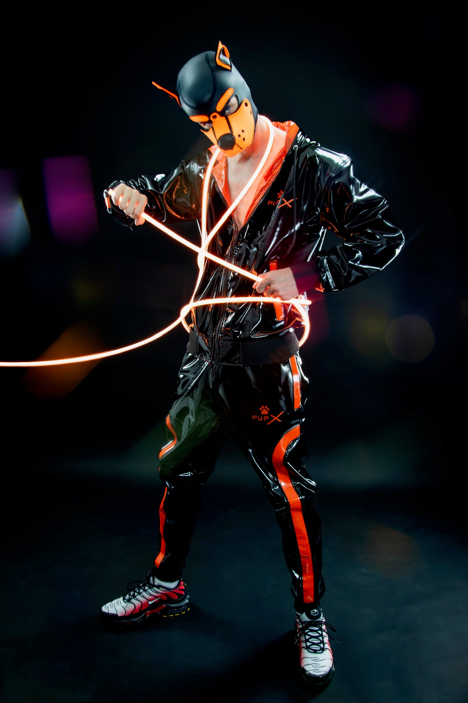 nuzzle set I black/neon orange I pvc pro
