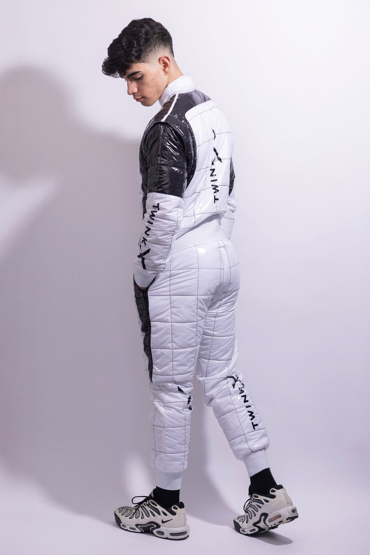 hot lap racing suit I white/black I nylon pro