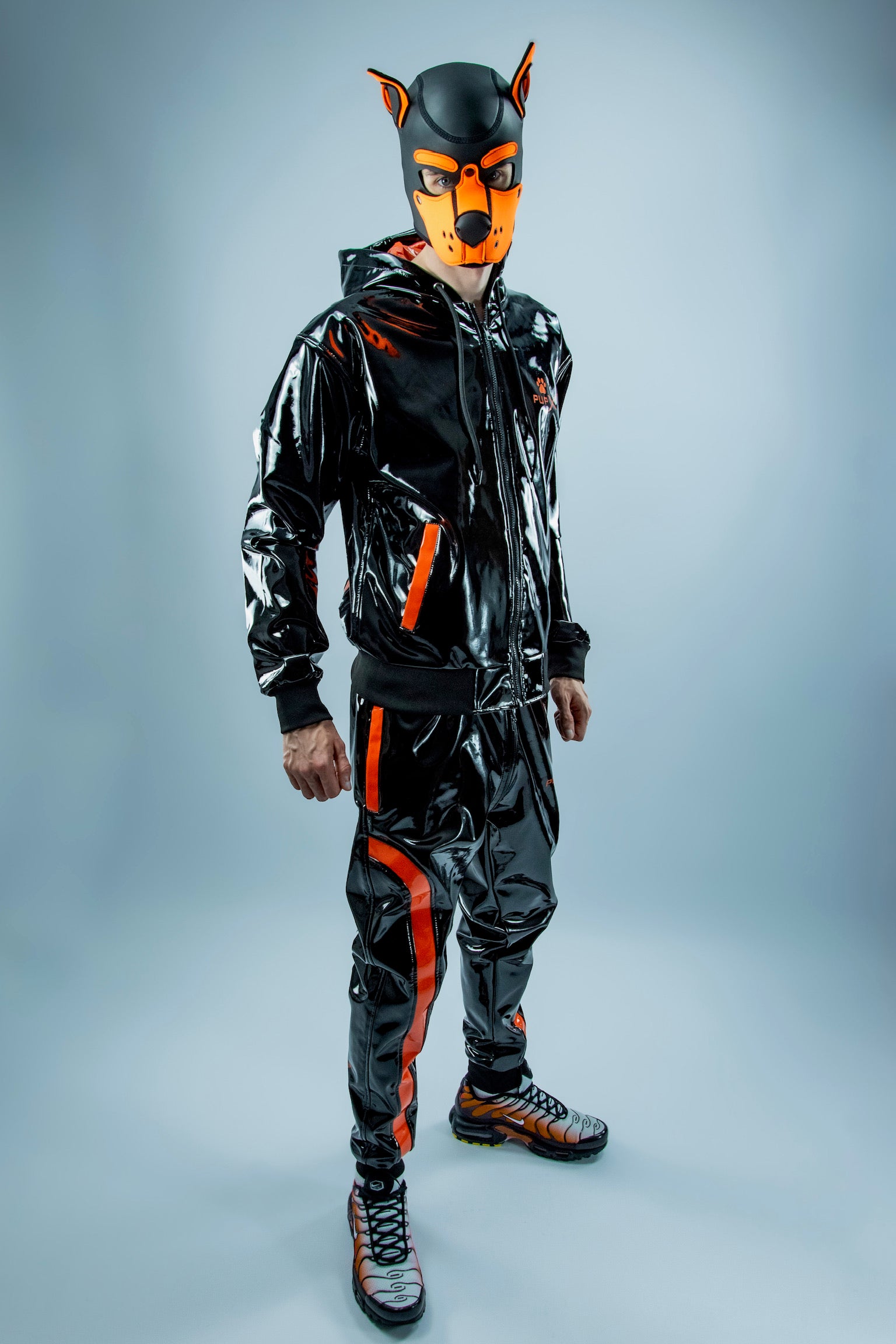 nuzzle set I black/neon orange I pvc pro