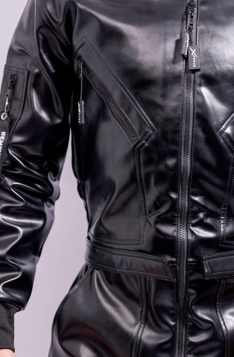 x-force flight suit I black I vegan leather