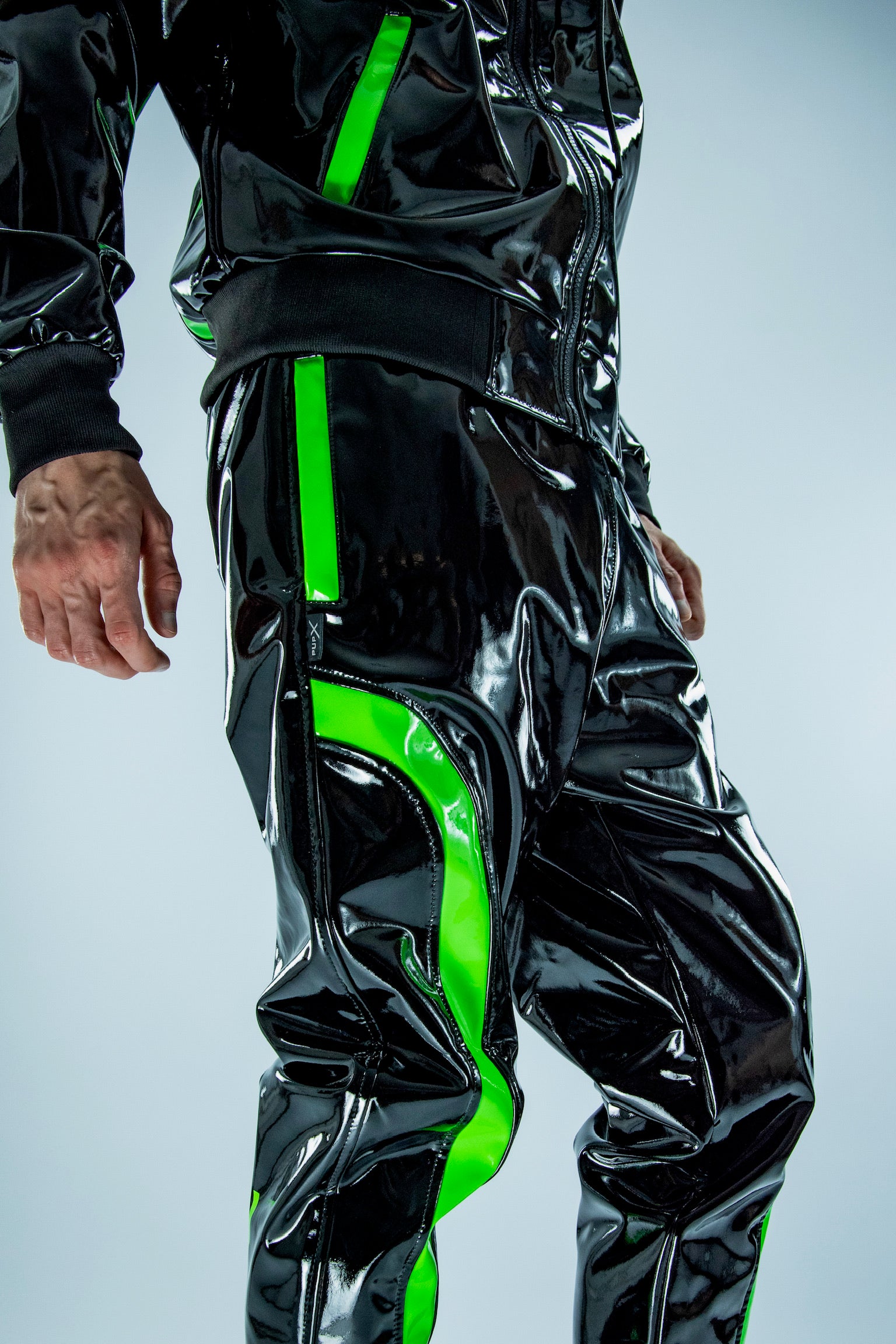 nuzzle pants I black/green I pvc pro