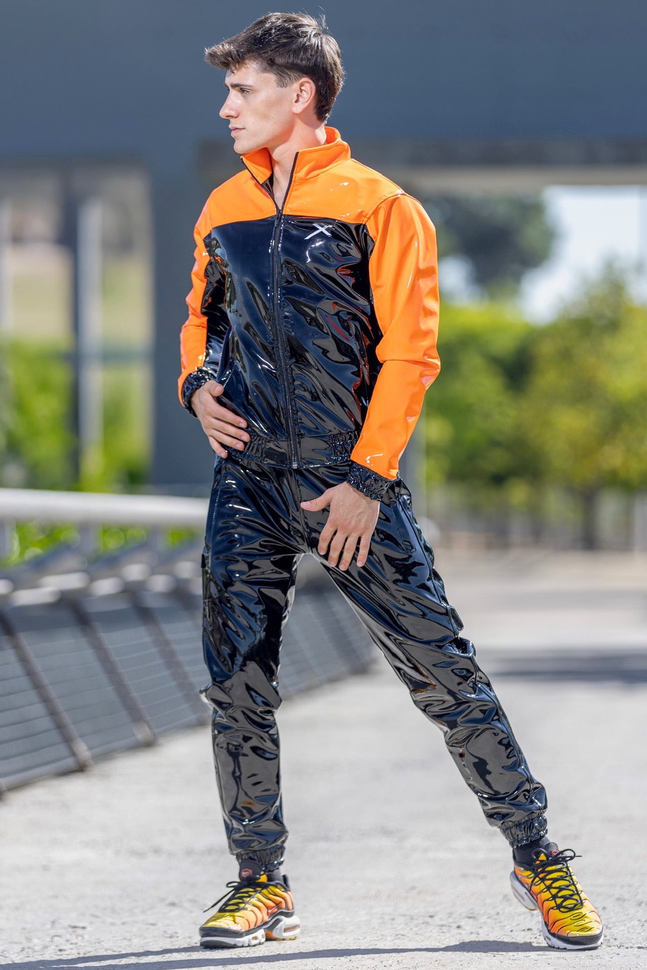 PHOENIX SET I BLACK/NEON ORANGE I PVC PRO