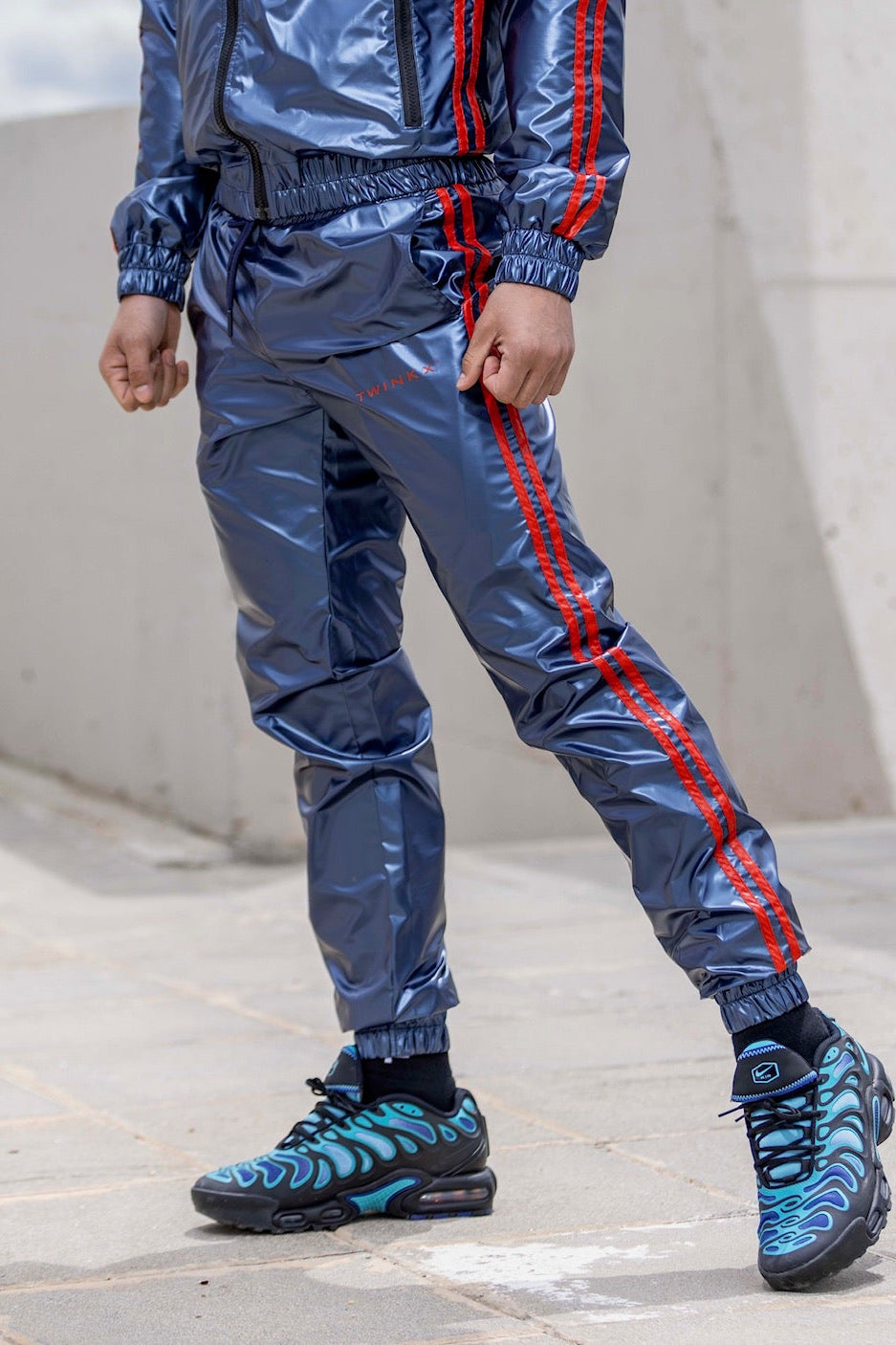 hero pants I iced blue/ red I nylon pro