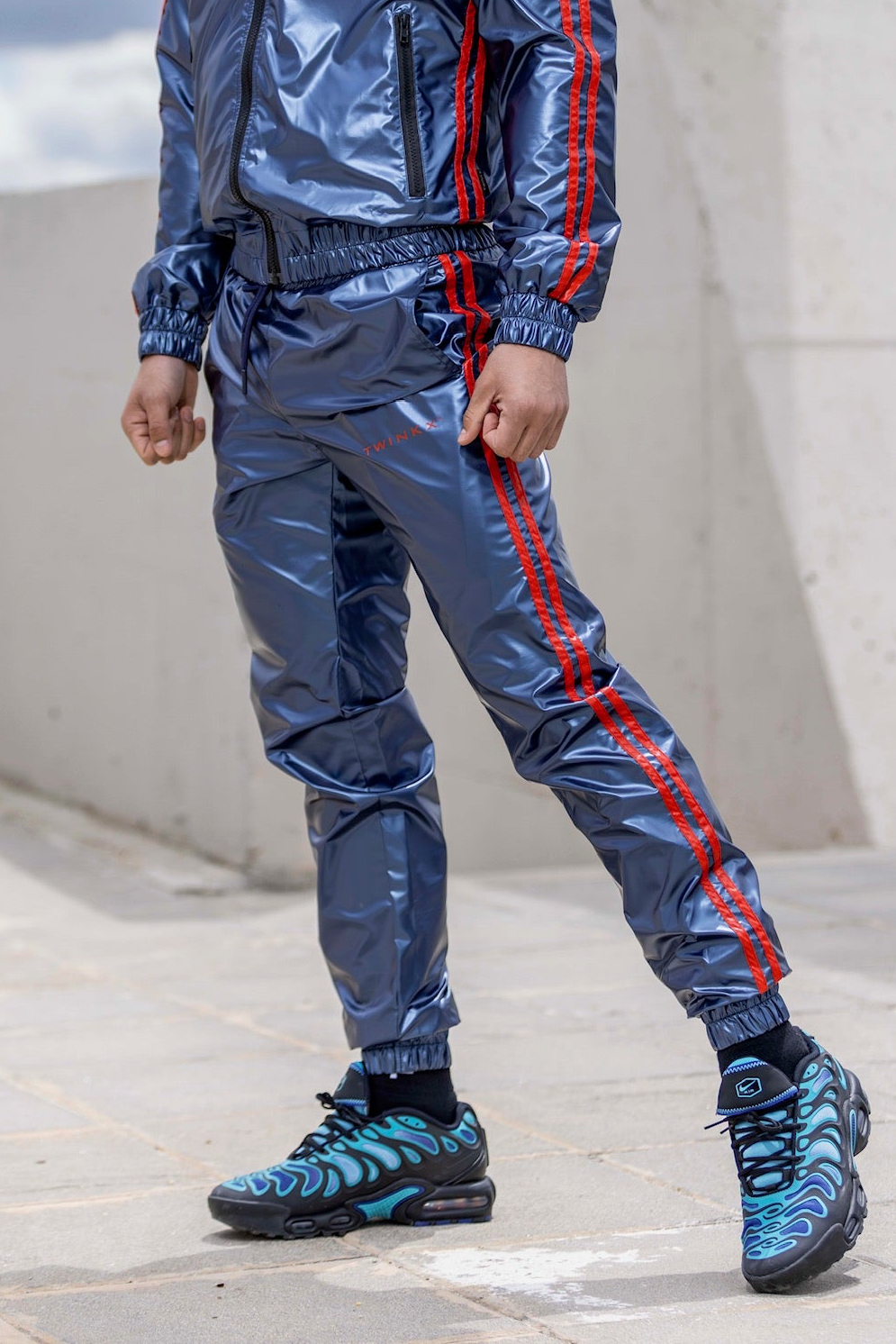 hero pants I iced blue/ red I nylon pro