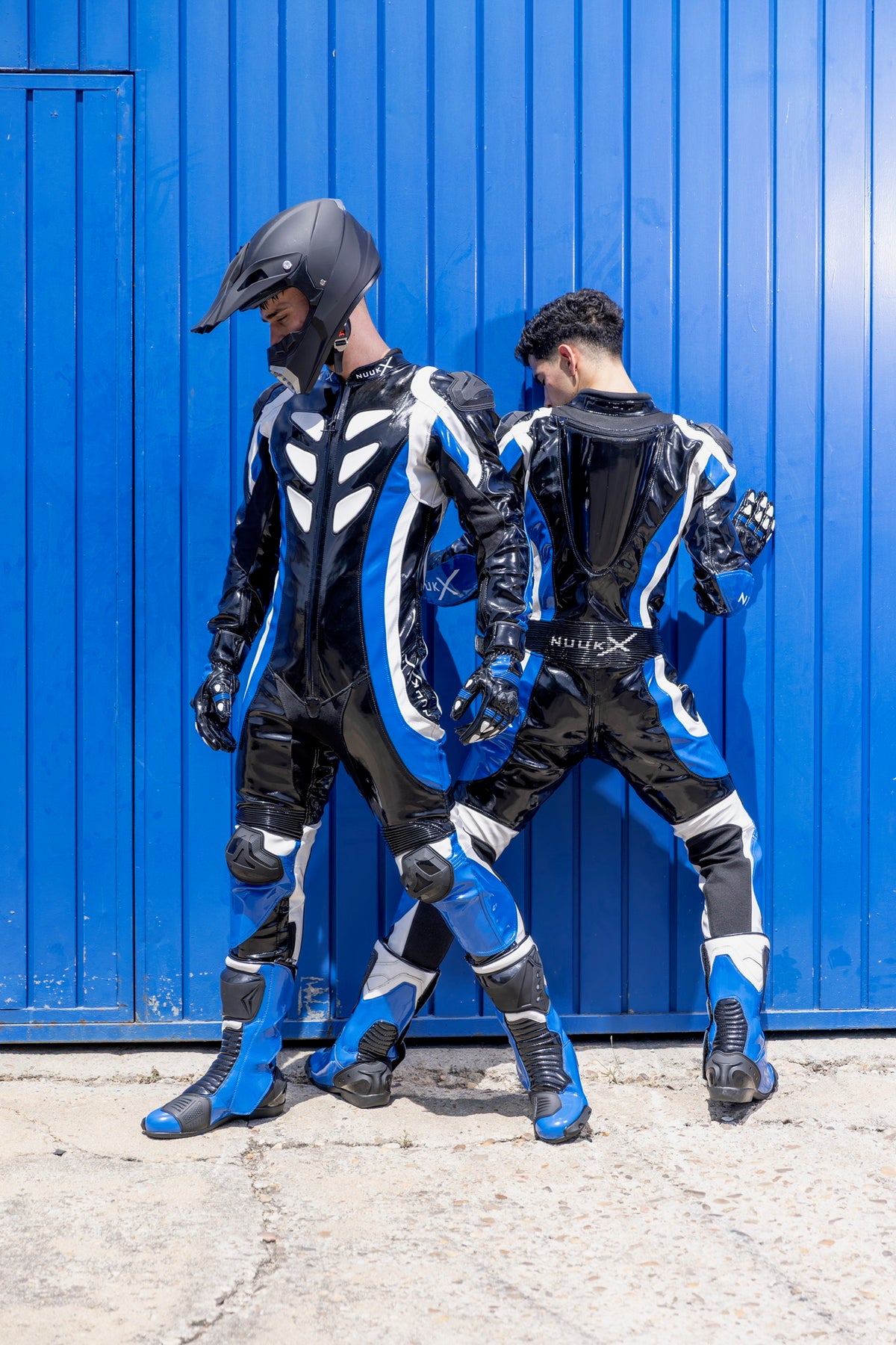 dominium racing suit I black/blue I pvc pro+