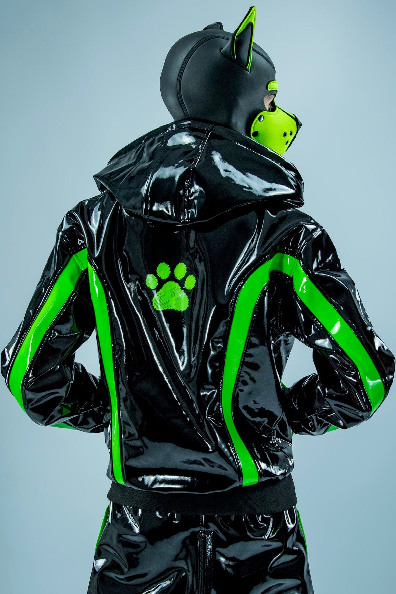 nuzzle jacket I black/green I pvc pro