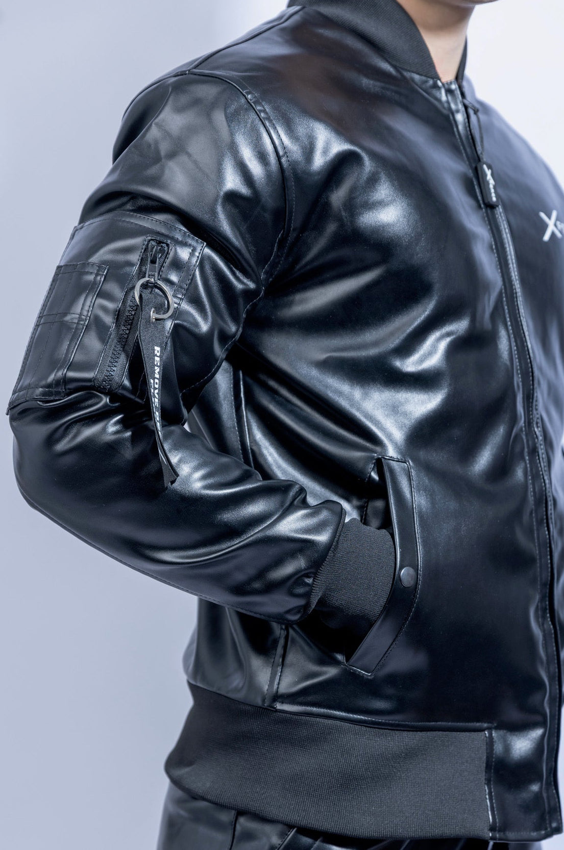 x-force bomber jacket I black I vegan leather