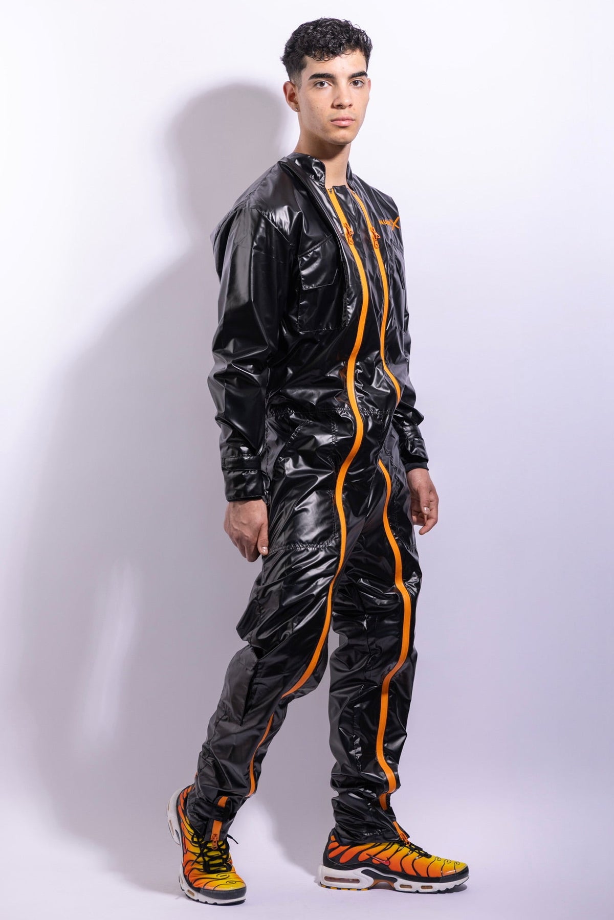 freefall flight suit I iced black/neon orange I nylon pro