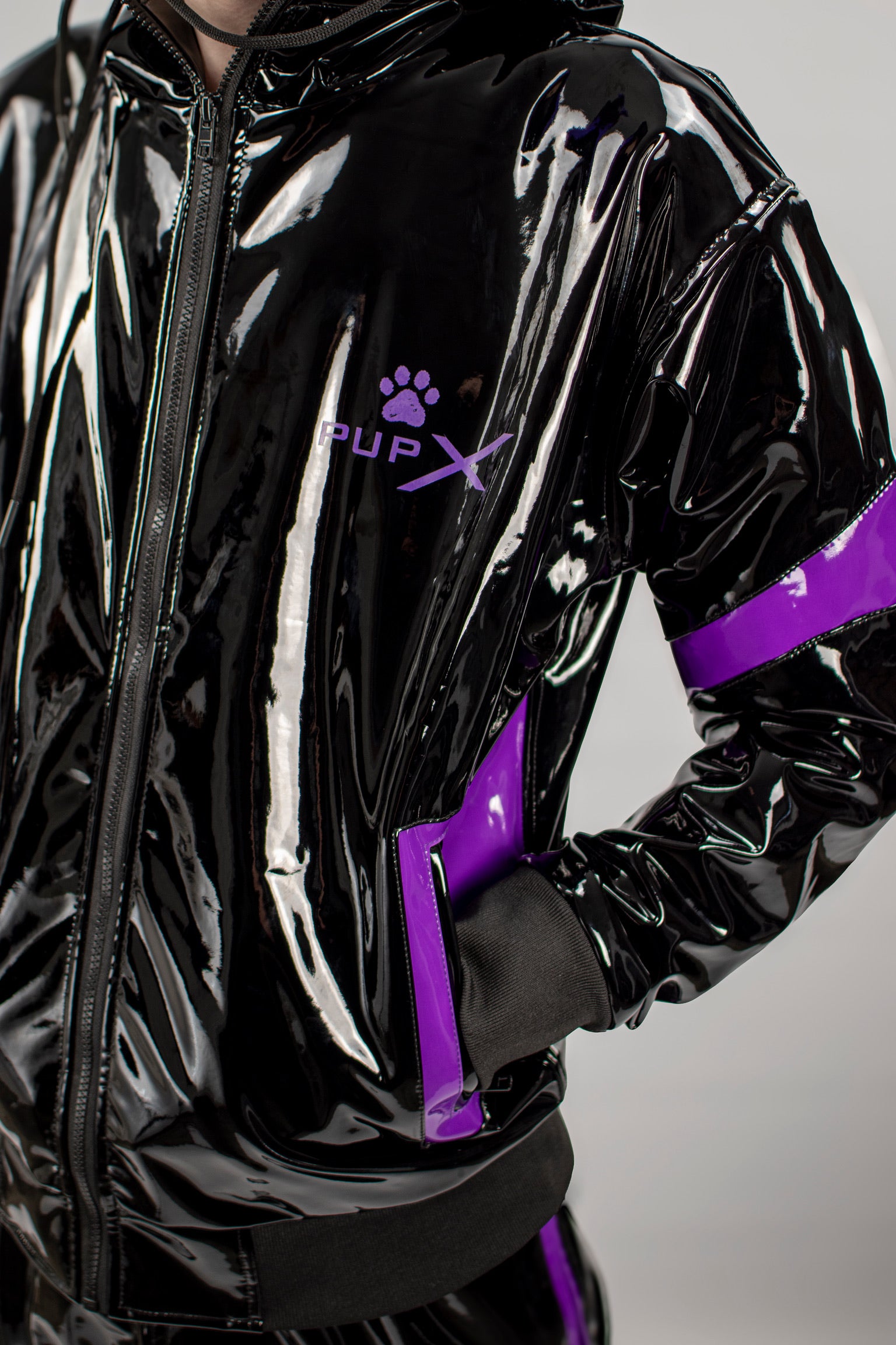 bark jacket I black/purple I pvc pro