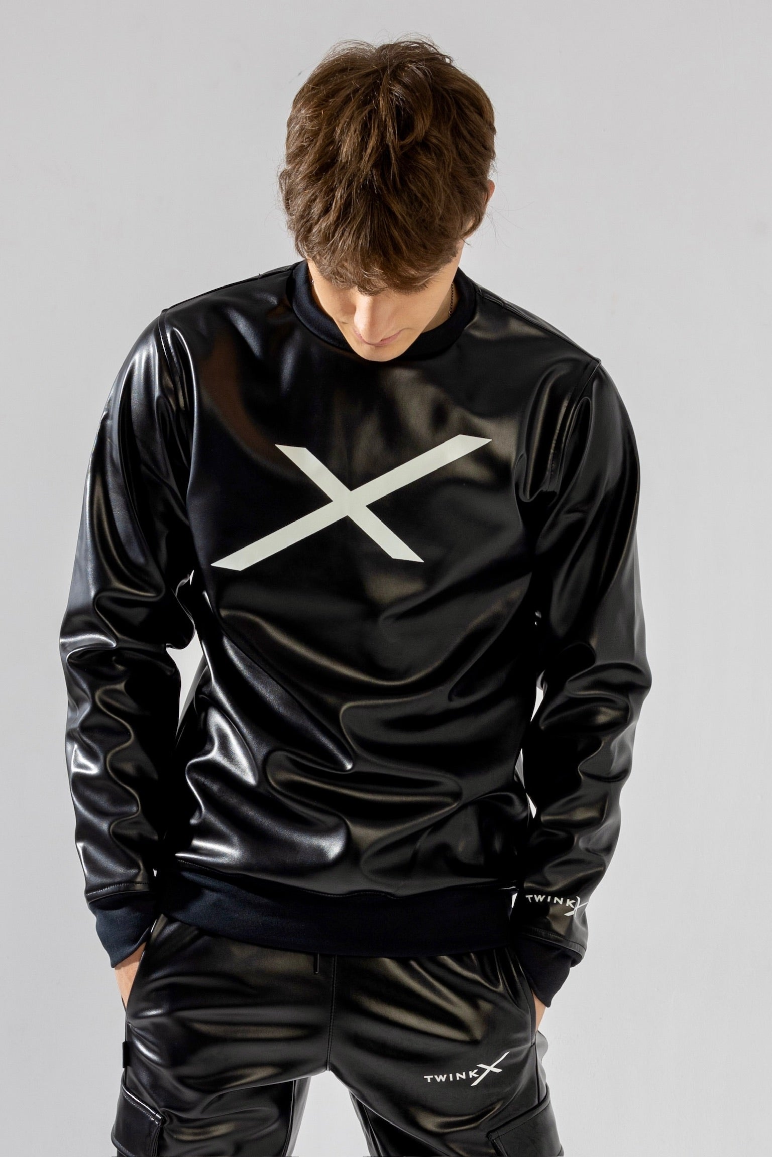 pullover "adonis x vegan leather"