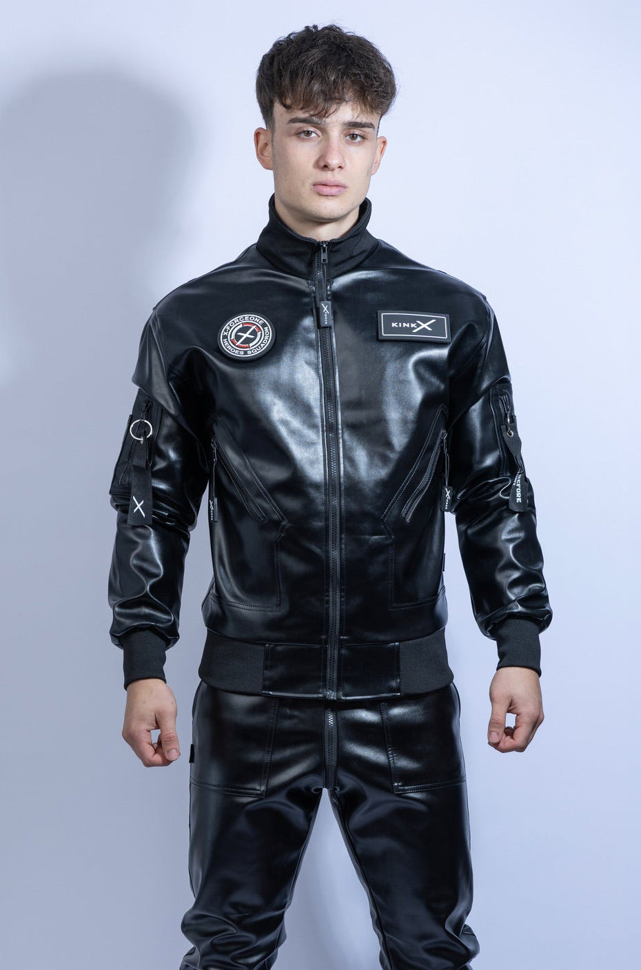 x-force pilot jacket I black I vegan leather