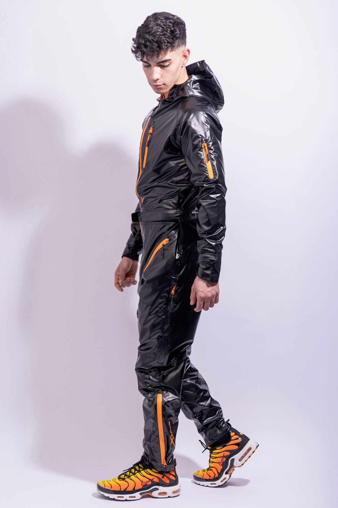 come.x.play fullsuit I iced black/neon orange I nylon pro