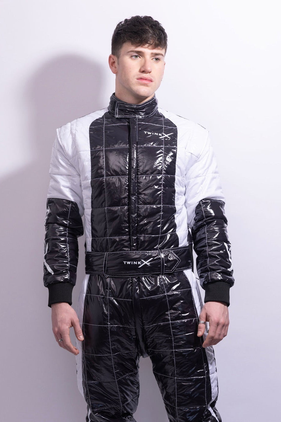 hot lap racing suit I black/white I nylon pro