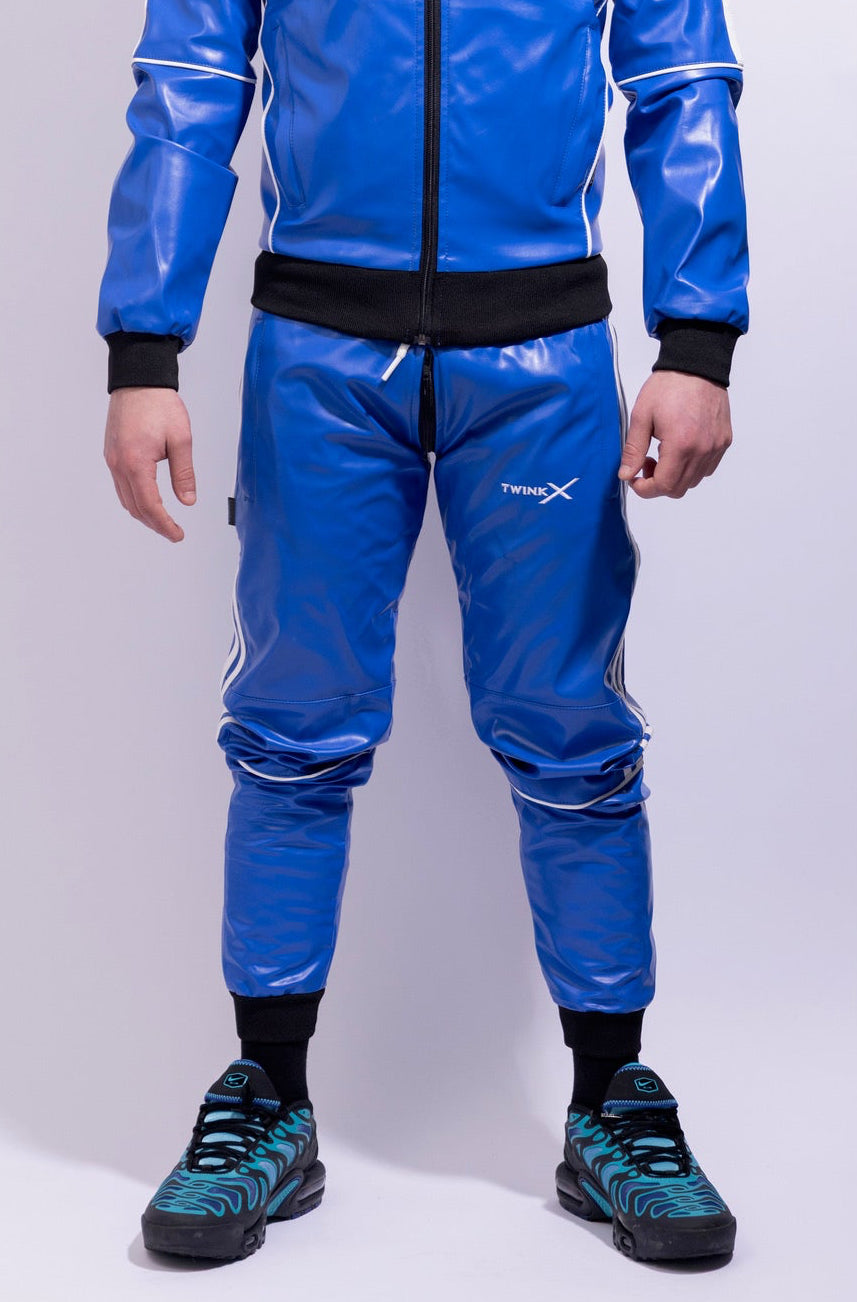 superhero pants I blue/white I vegan leather
