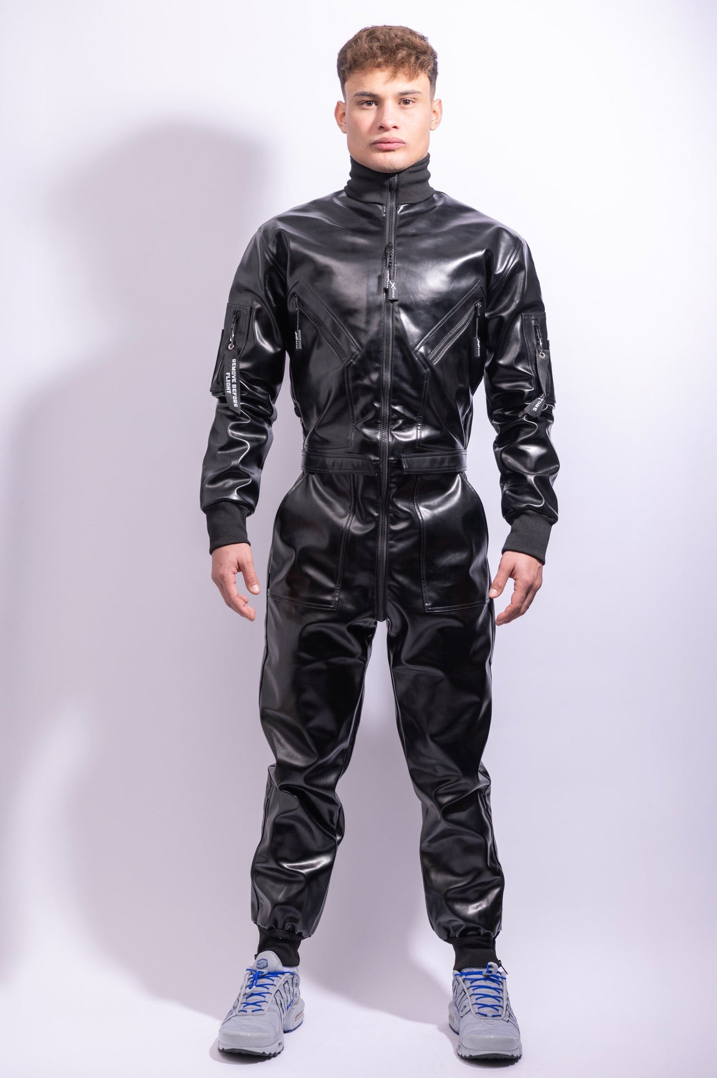 x-force flight suit I black I vegan leather