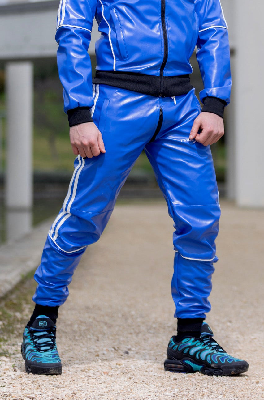 superhero pants I blue/white I vegan leather