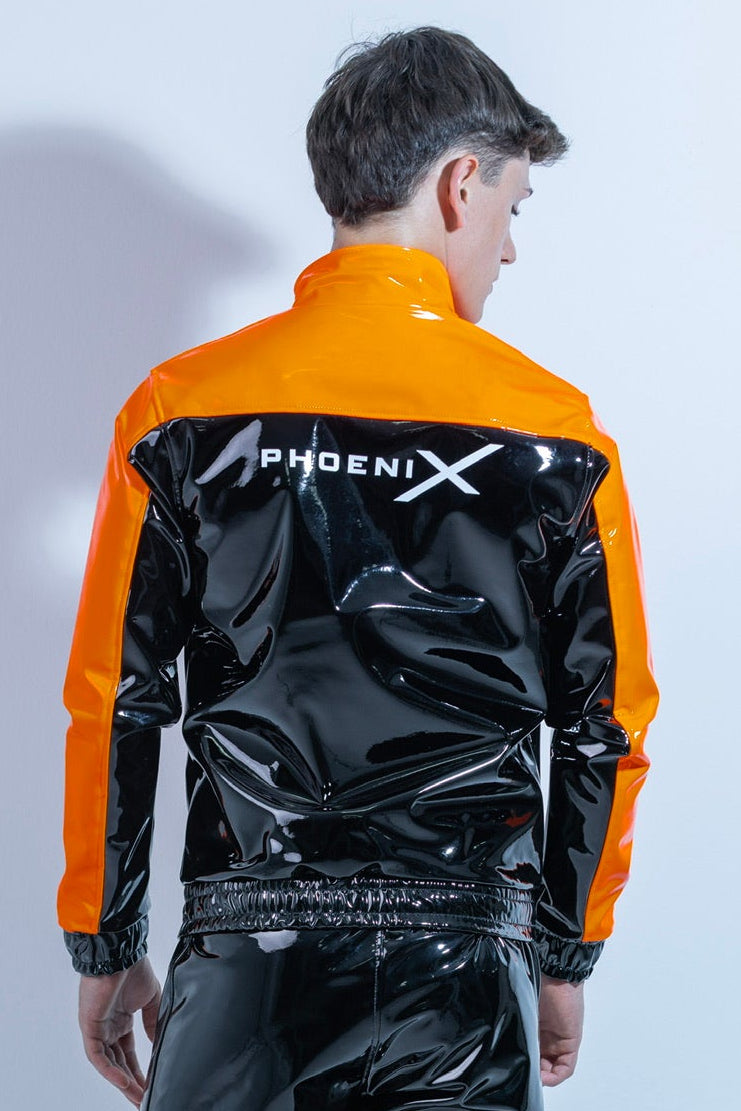 phoenix jacket I black/neon orange I pvc pro