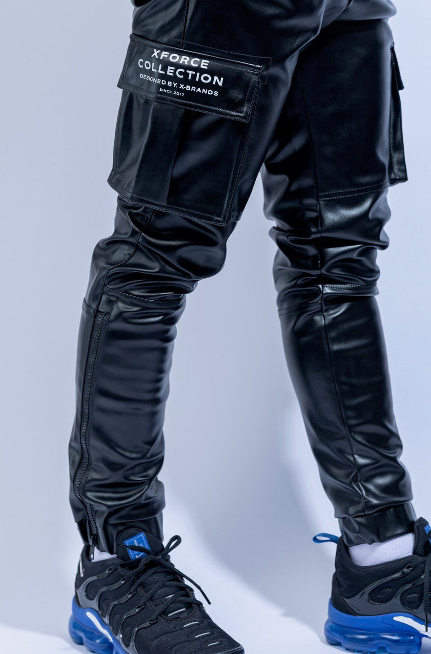 x-force pilot pants I black I vegan leather