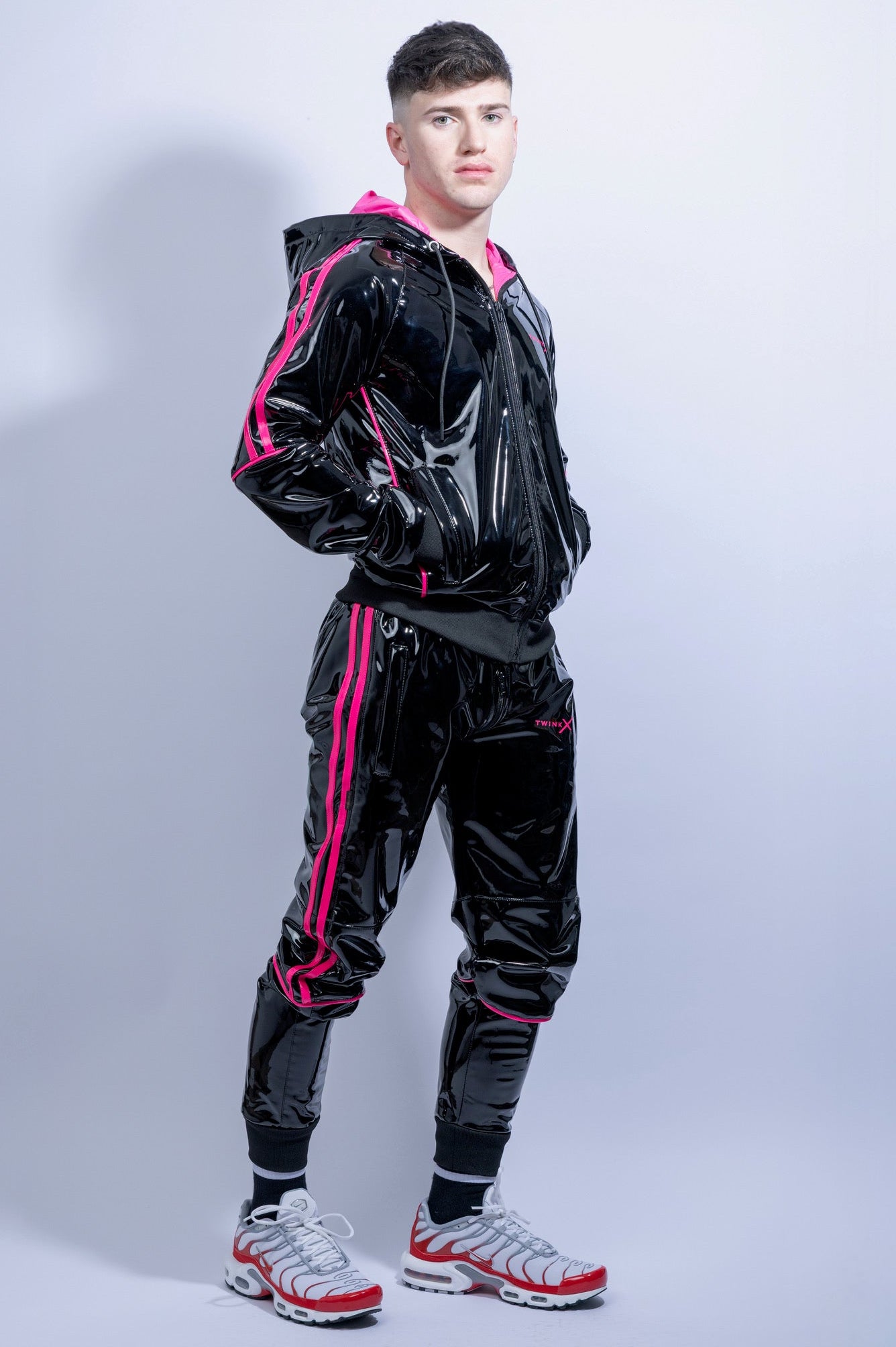 superhero pants I black/pink I pvc pro