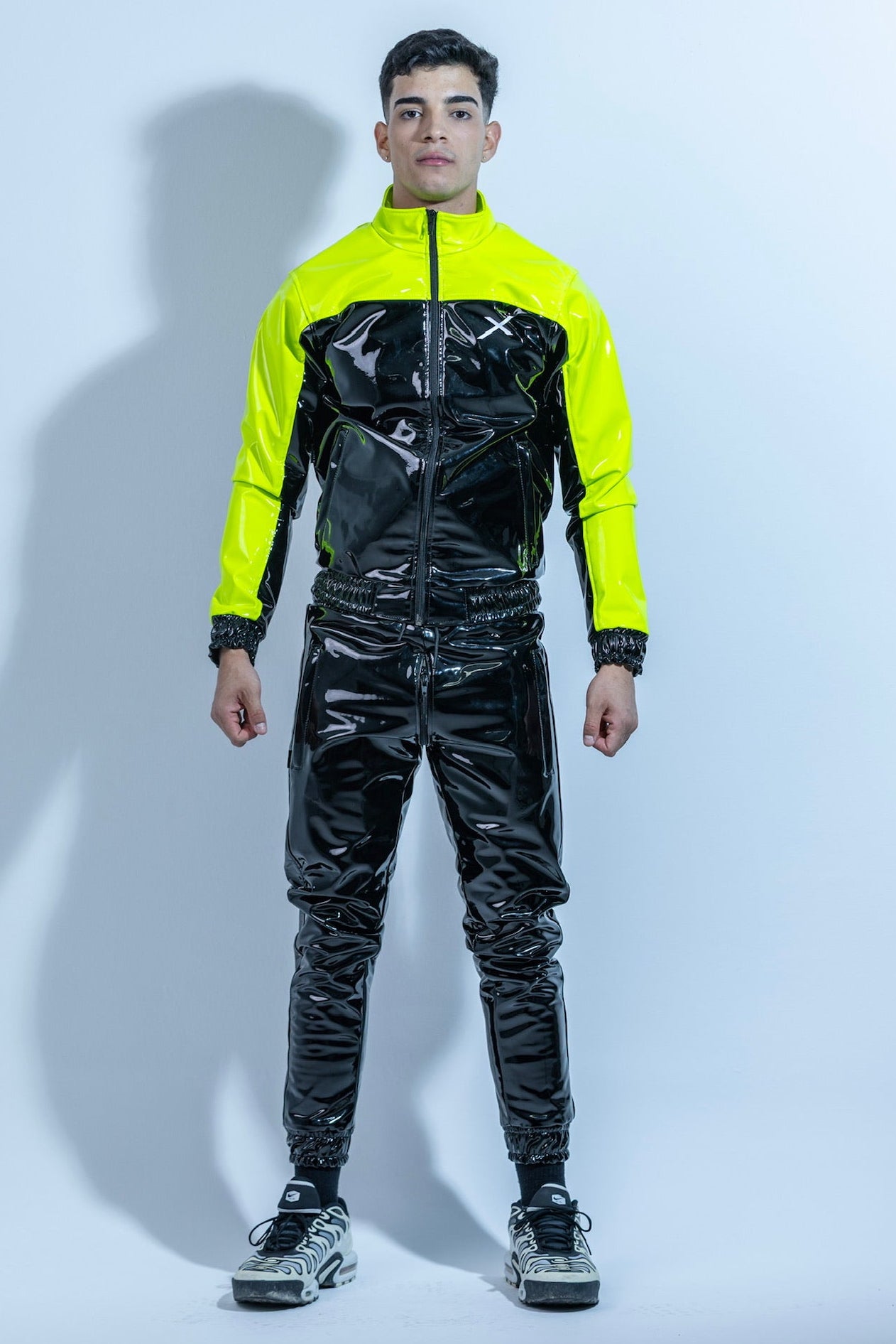 PHOENIX Set Black/Neon PVC PRO – Glossy Neon Tracksuit
