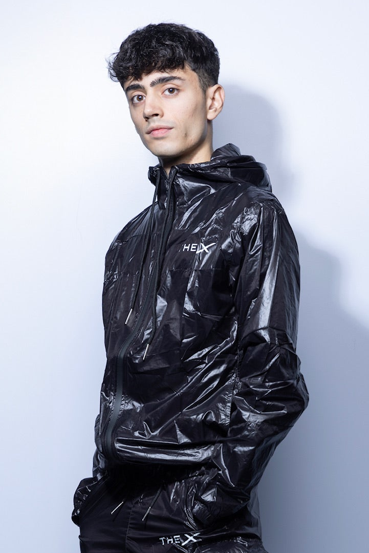 adonic jacket I black shine I nylon