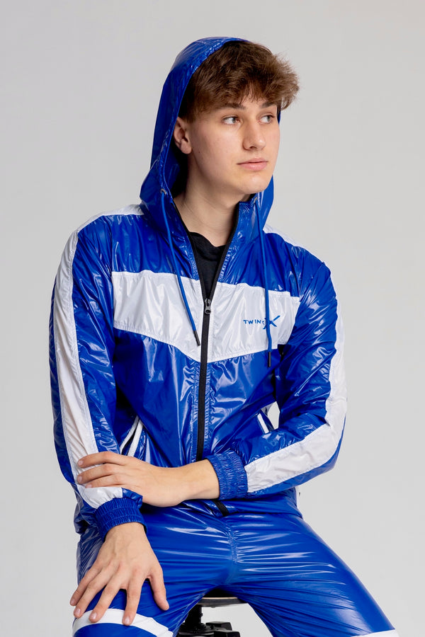 jacket "elite x day blue/white nylon"