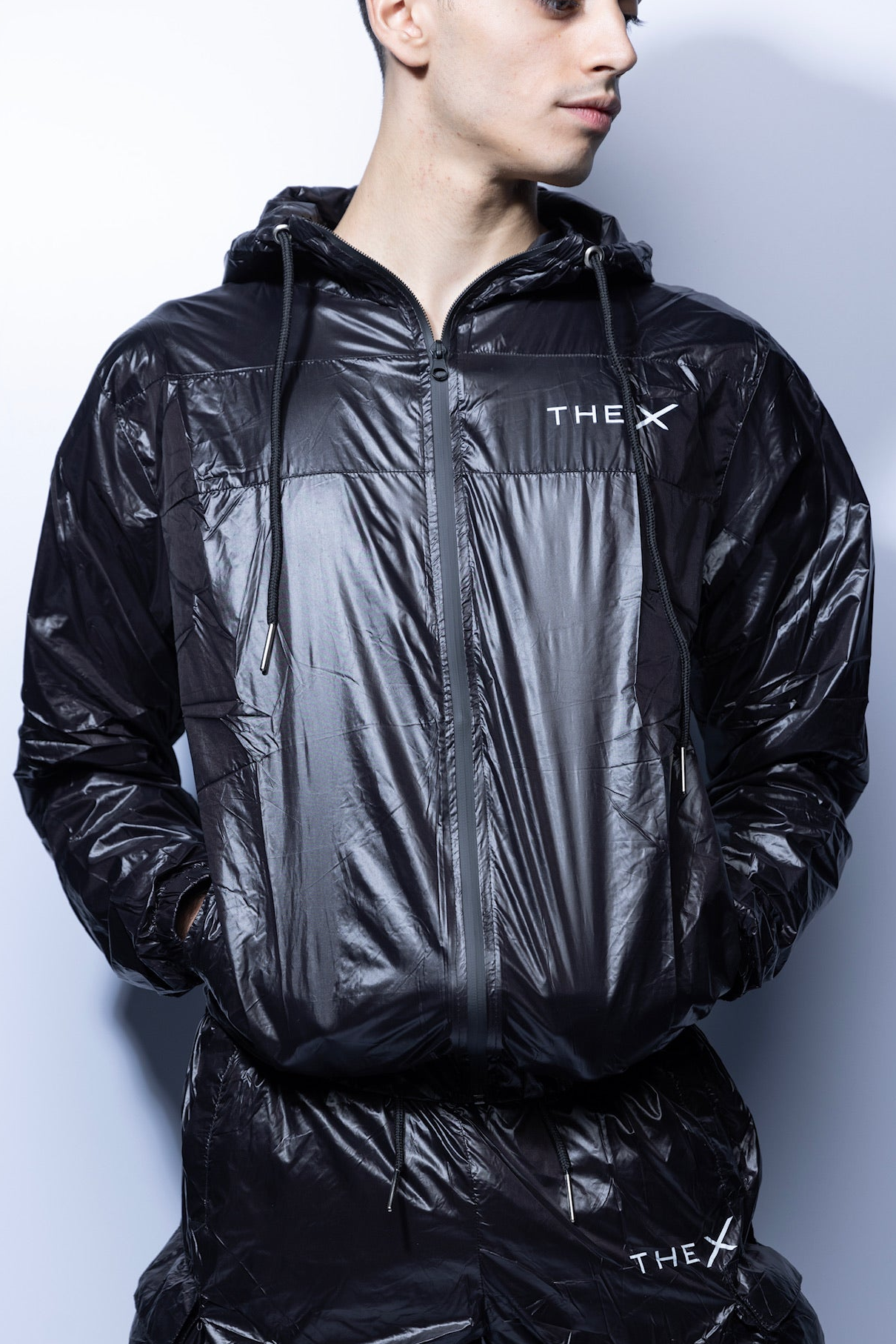 adonic jacket I black shine I nylon