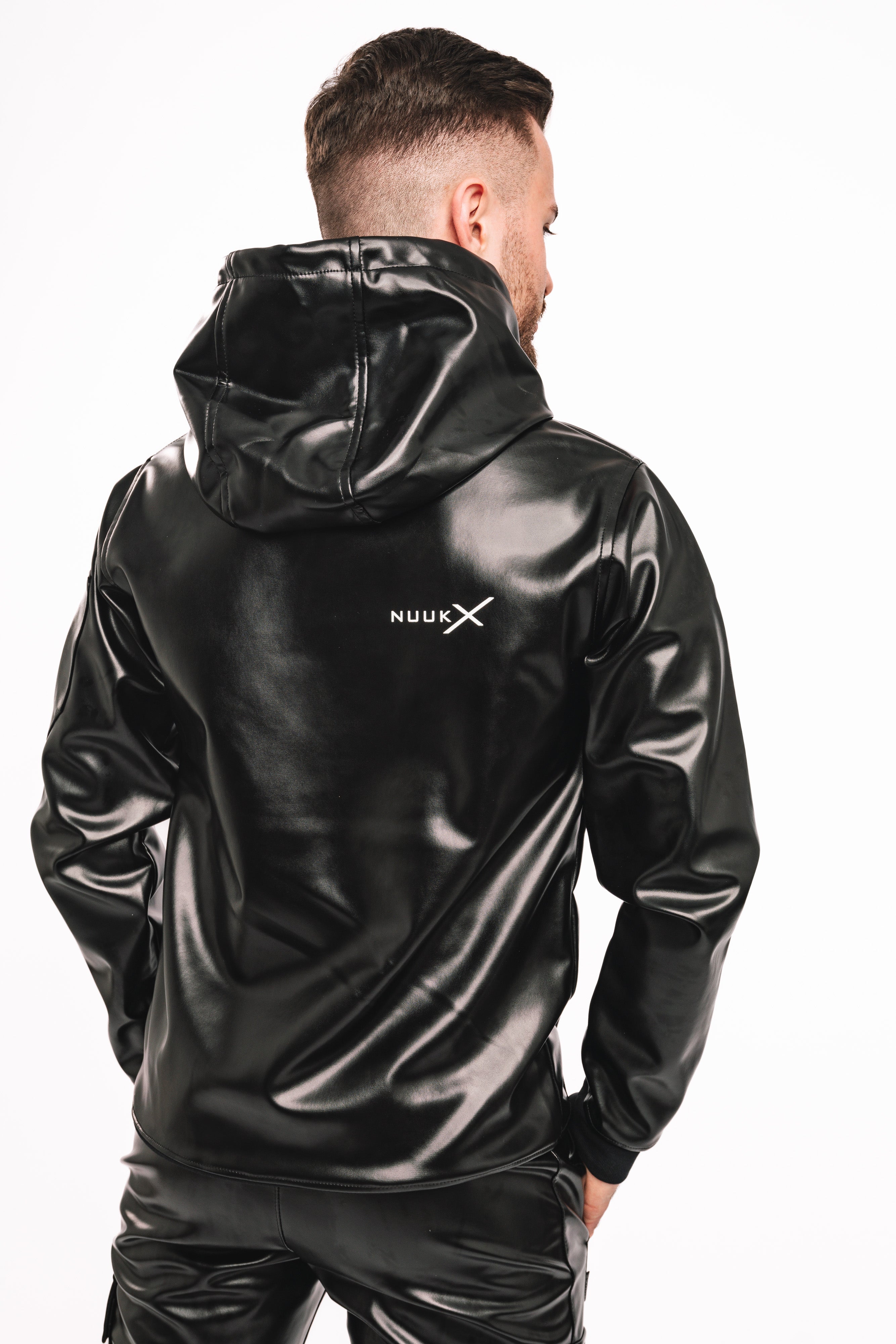 hoodie "adonis x vegan leather"