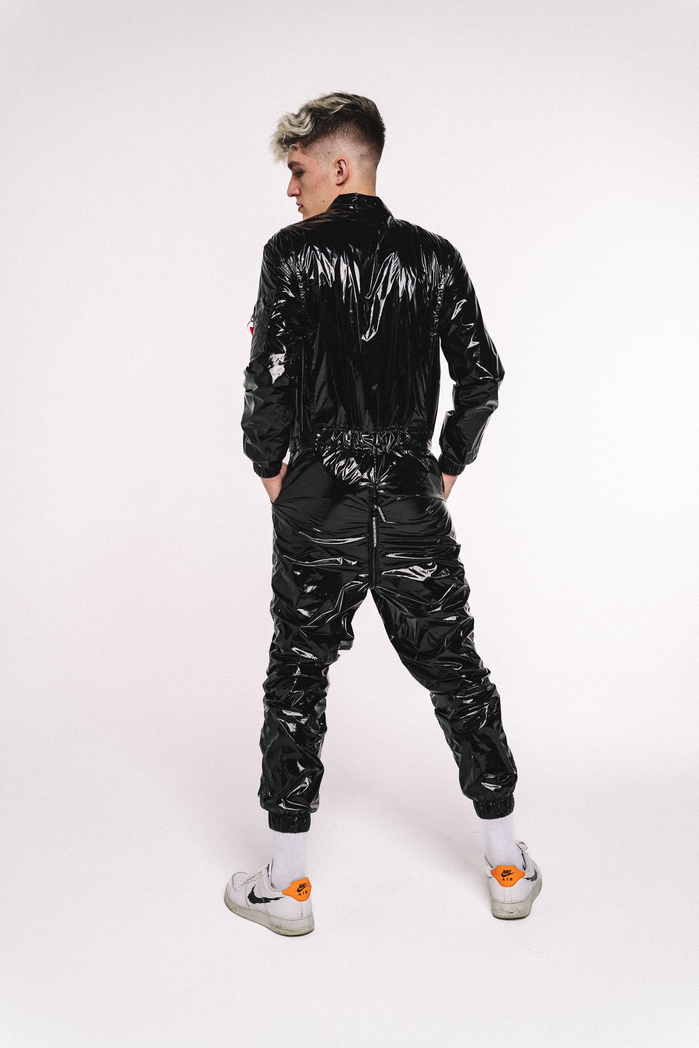 x-forceone flight suit I shiny black I nylon