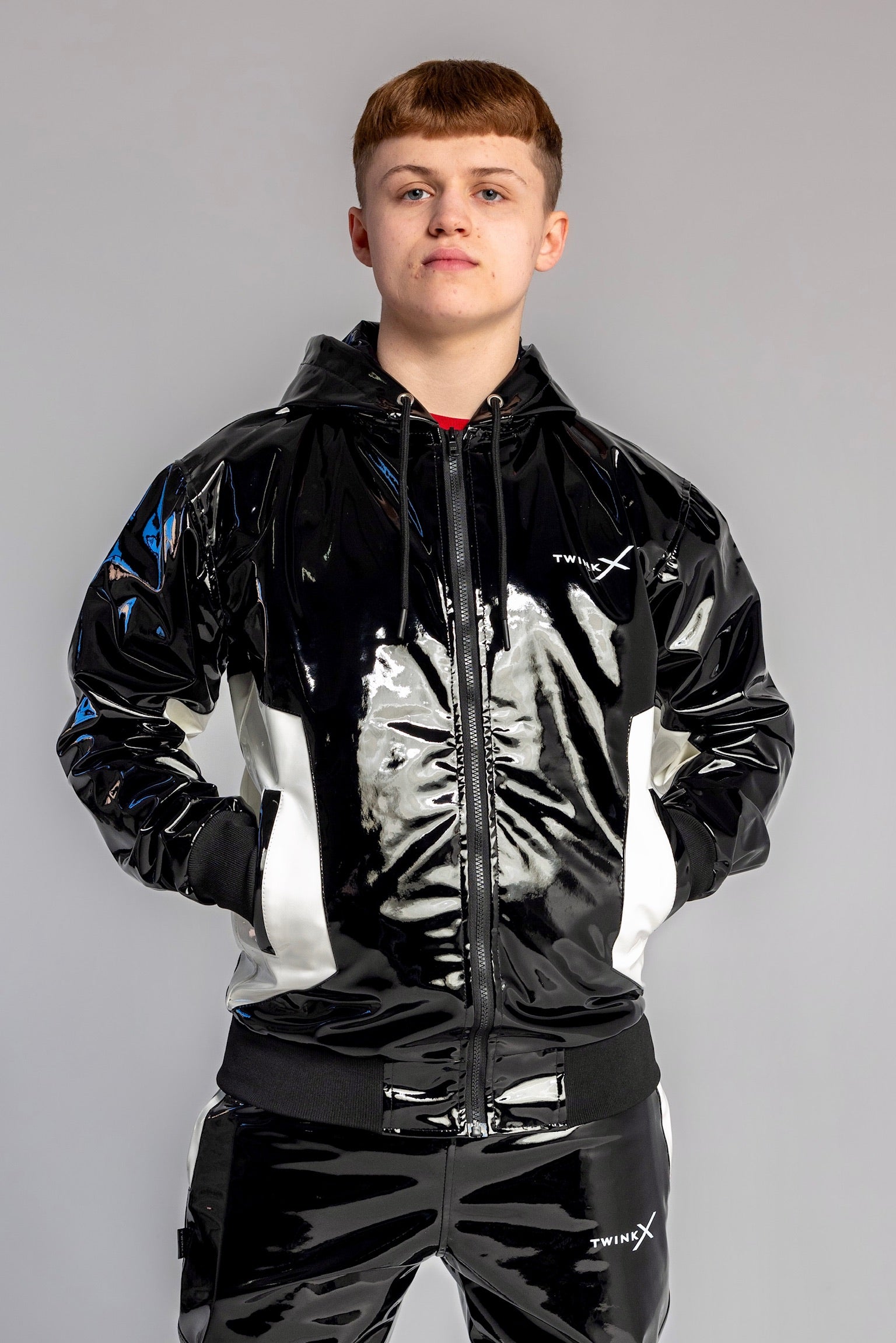 datingstar berlin jacket I black/white I pvc pro