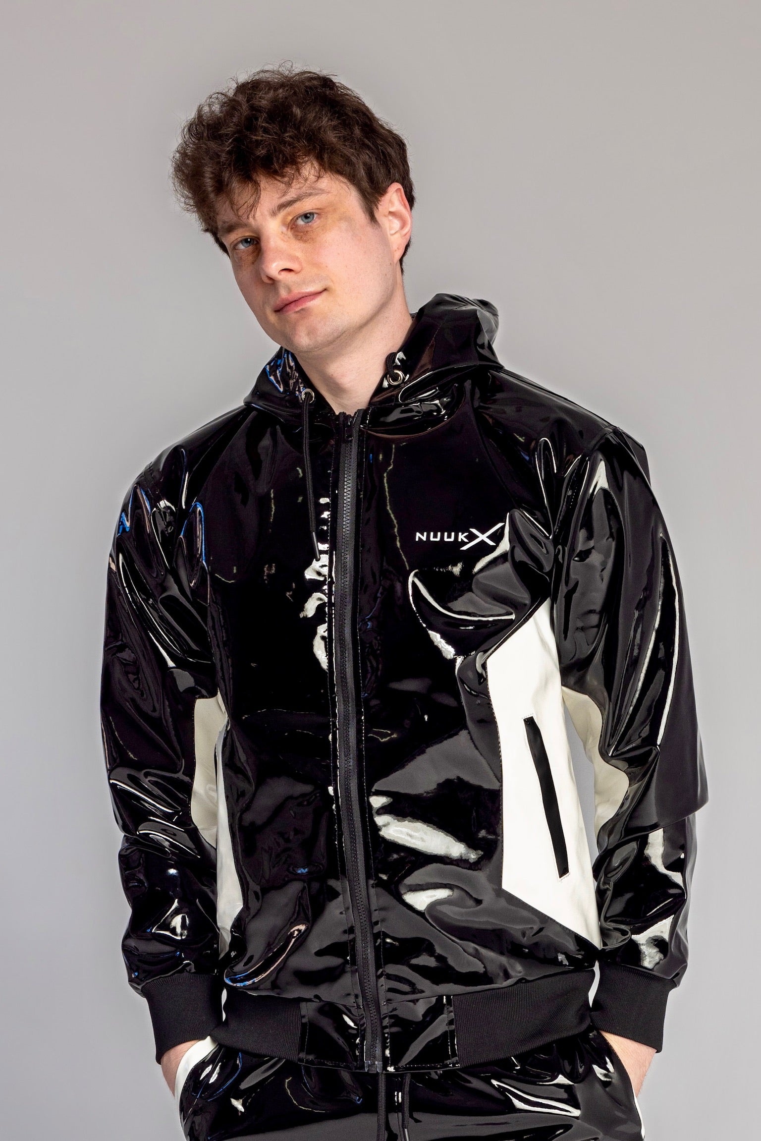 datingstar berlin jacket I black/white I pvc pro