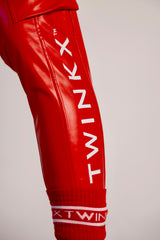 pants "adonis x fire red vegan leather"