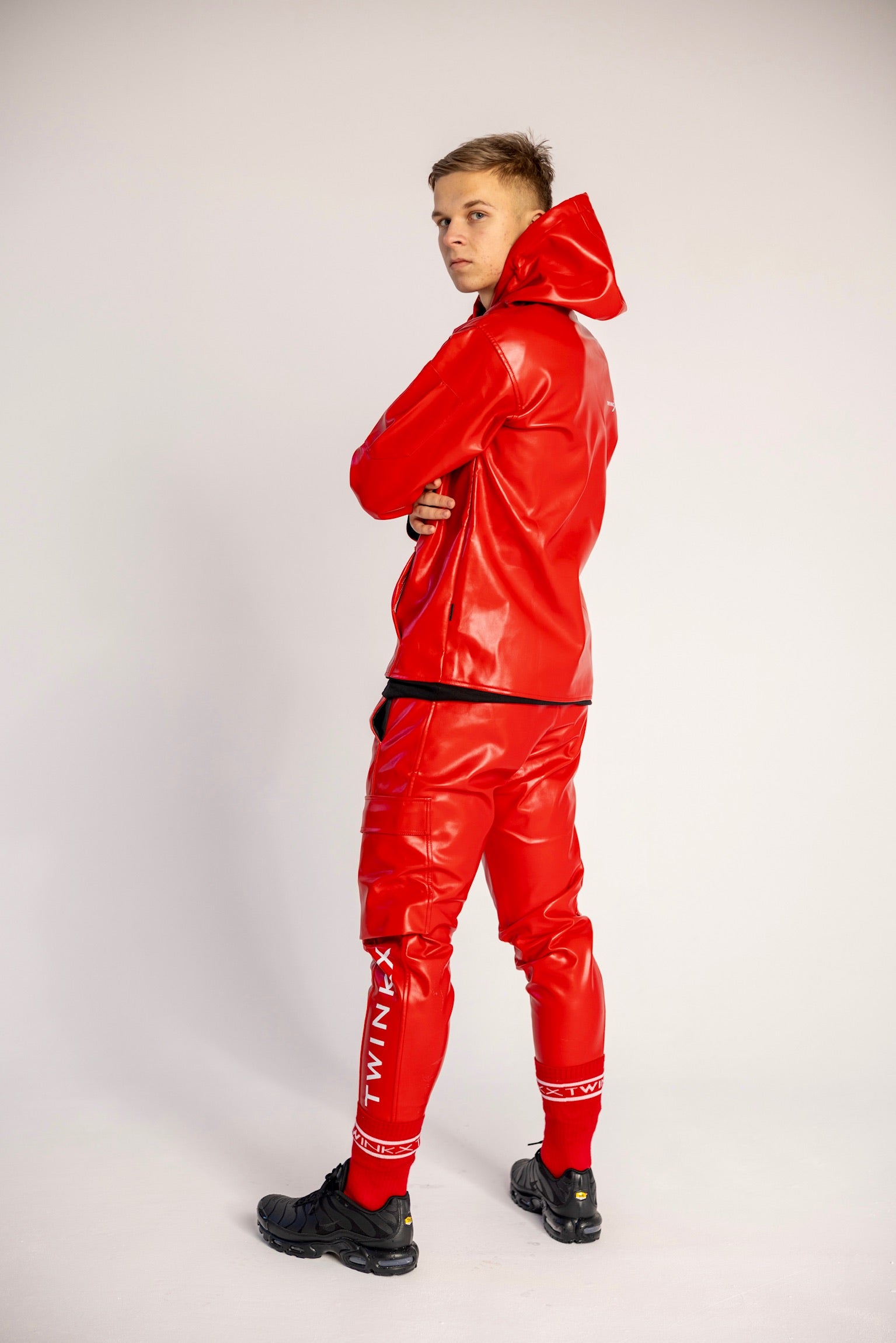 ADONIS FIRE RED VEGAN LEATHER SET (XXS - M)