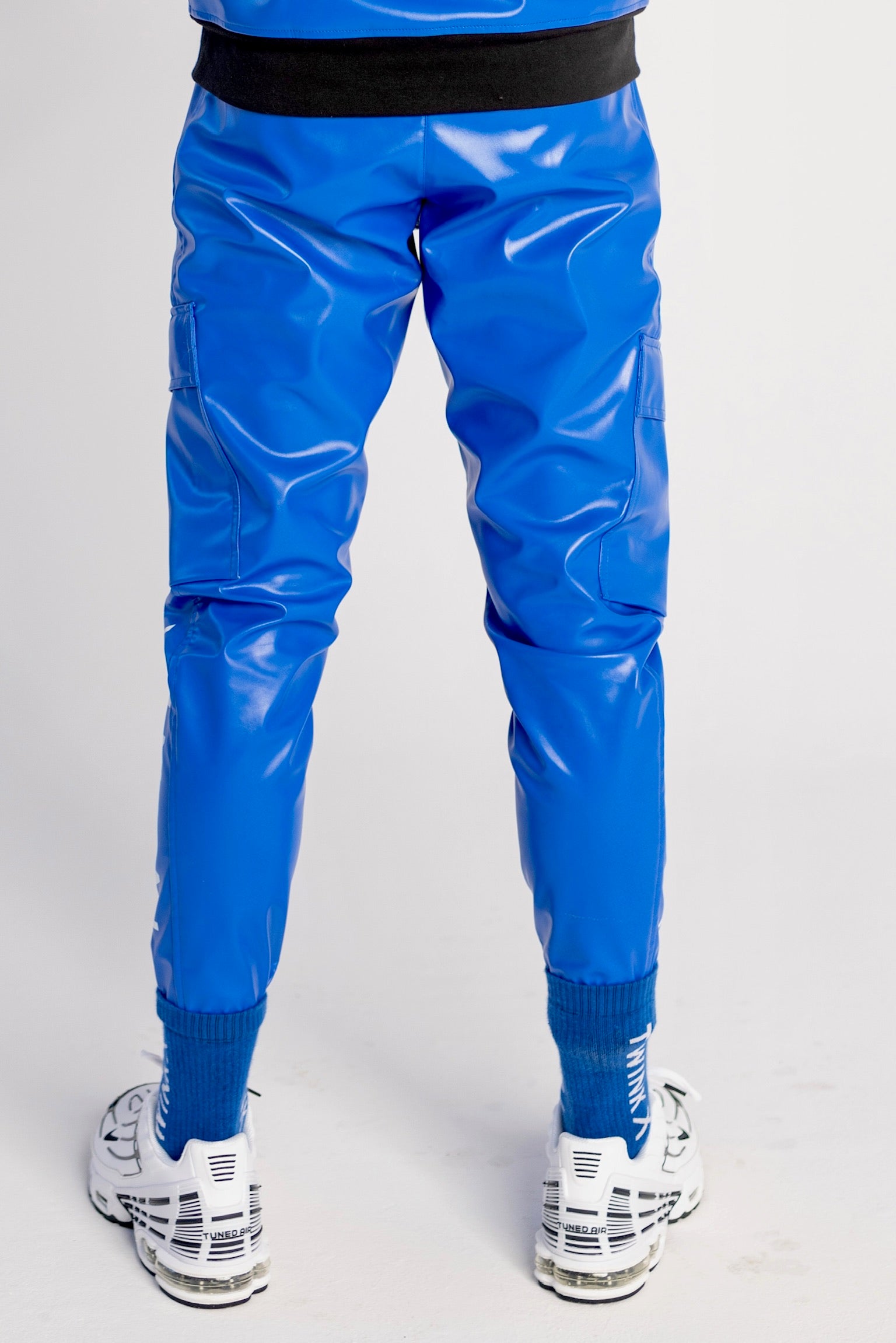 pants "adonis x sky blue vegan leather"