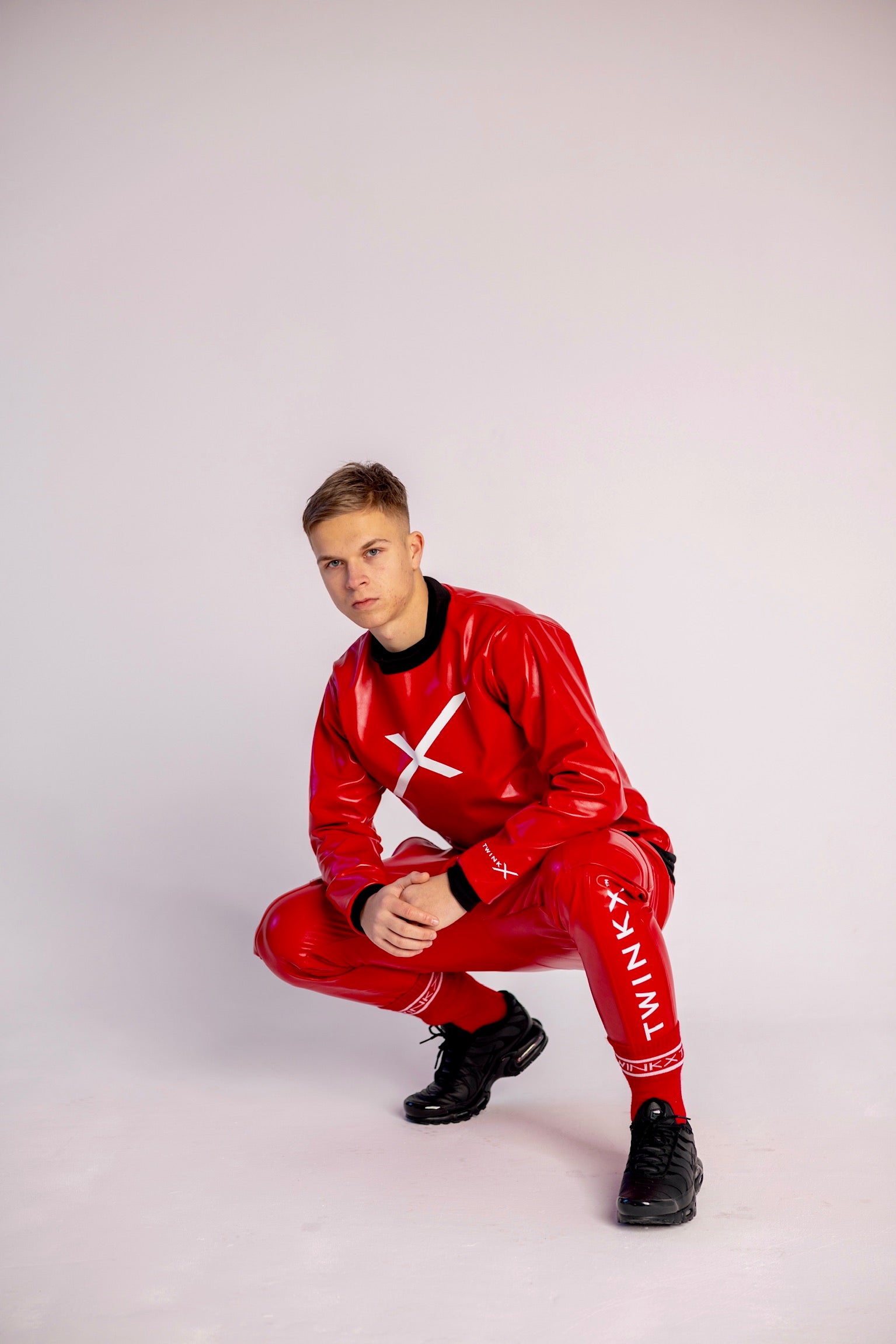 ADONIS FIRE RED VEGAN LEATHER SET (M - XXL)