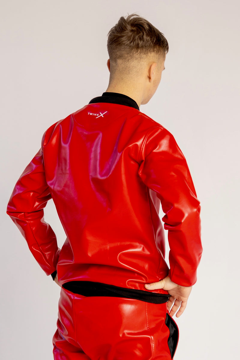 pullover "adonis x fire red vegan leather"