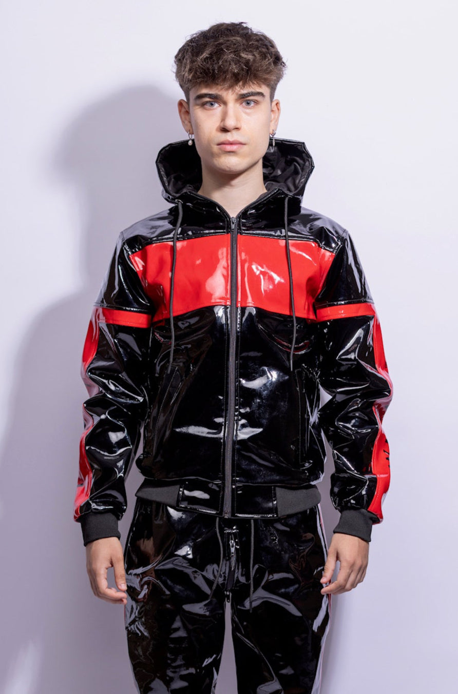 react jacket I black/red I pvc pro