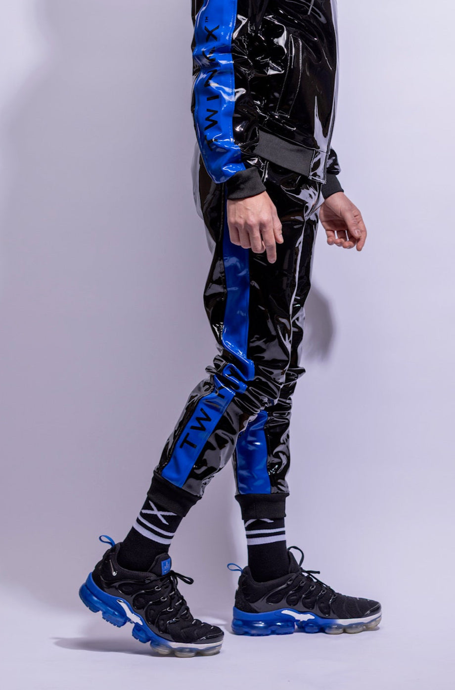 react pants I black/blue I pvc pro