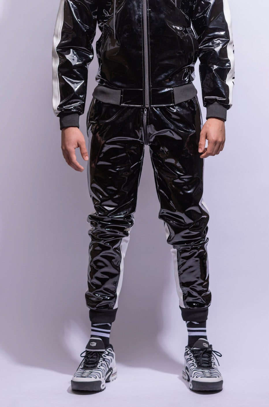 react pants I black/white I pvc pro