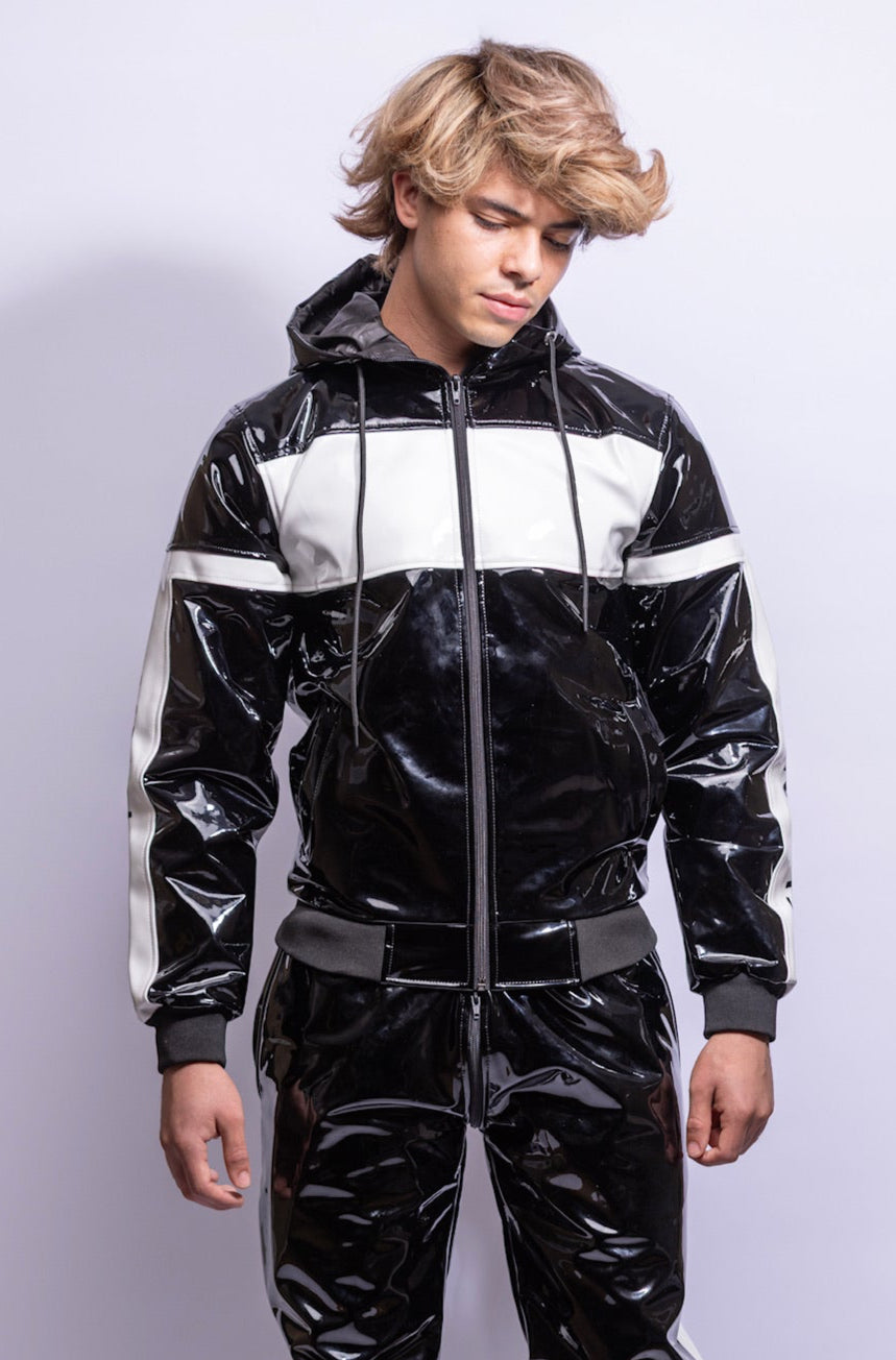 react jacket I black/white I pvc pro