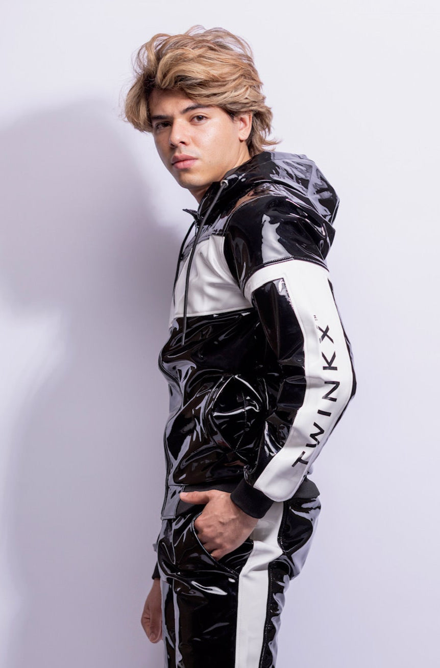 react jacket I black/white I pvc pro