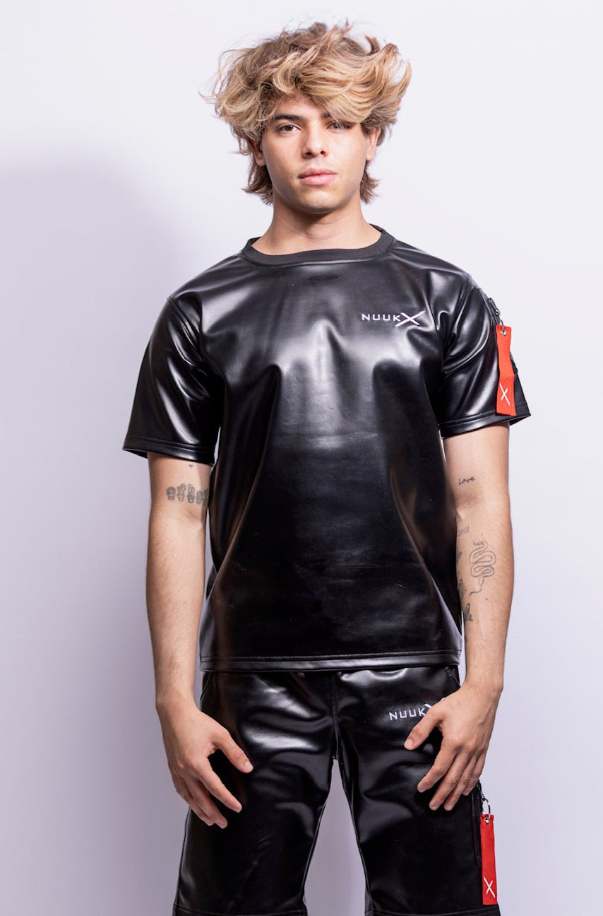 x-force shirt I black I vegan leather