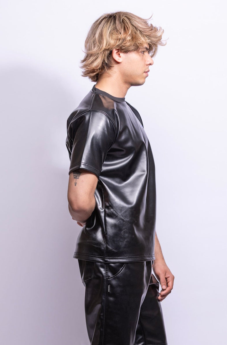x-force shirt I black I vegan leather