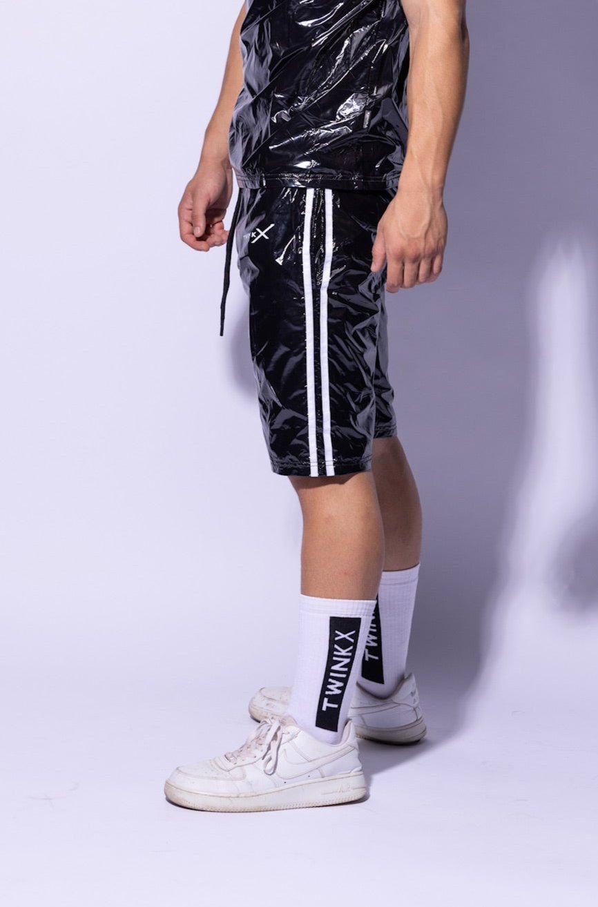 hero shorts I black/white I nylon