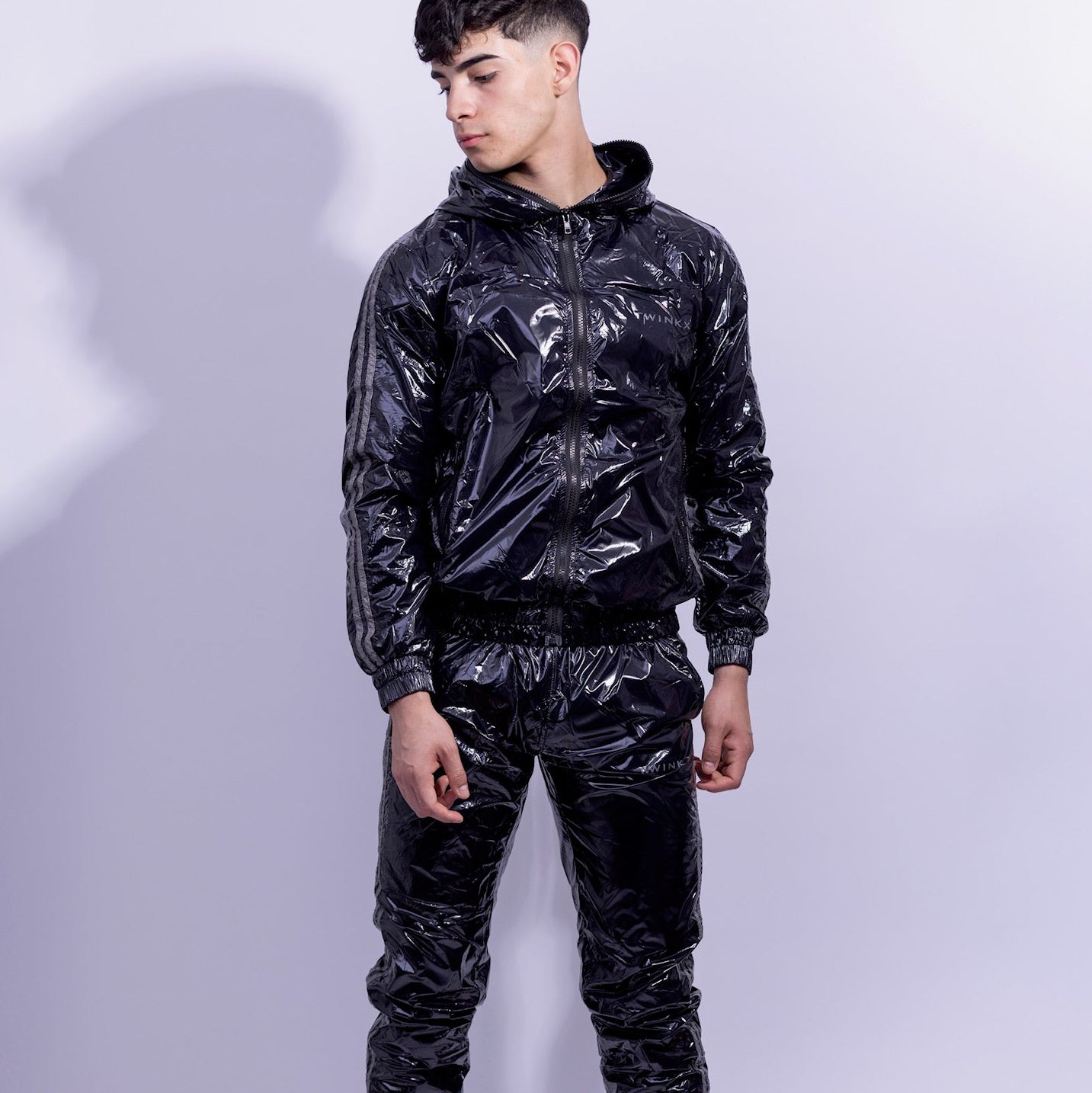 小物 hero HERO Set Black Grey Nylon Pro – Shiny Athletic Tracksuit