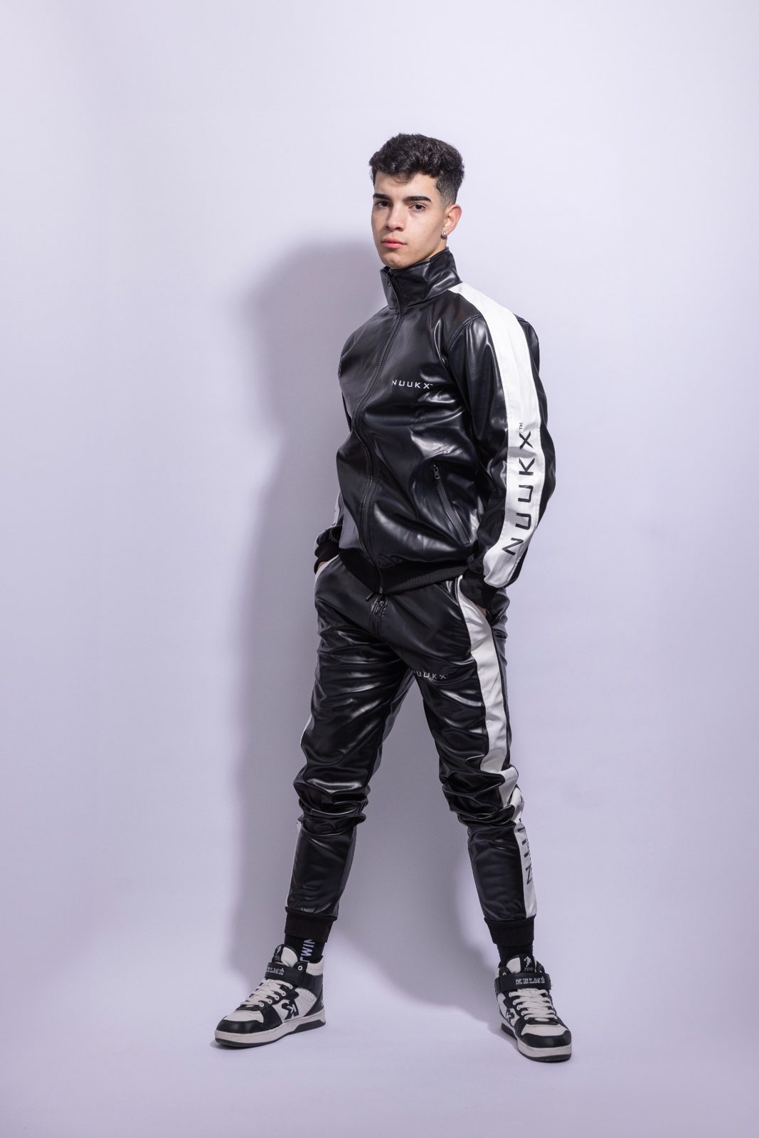 midnight tuned set I black/white I vegan leather