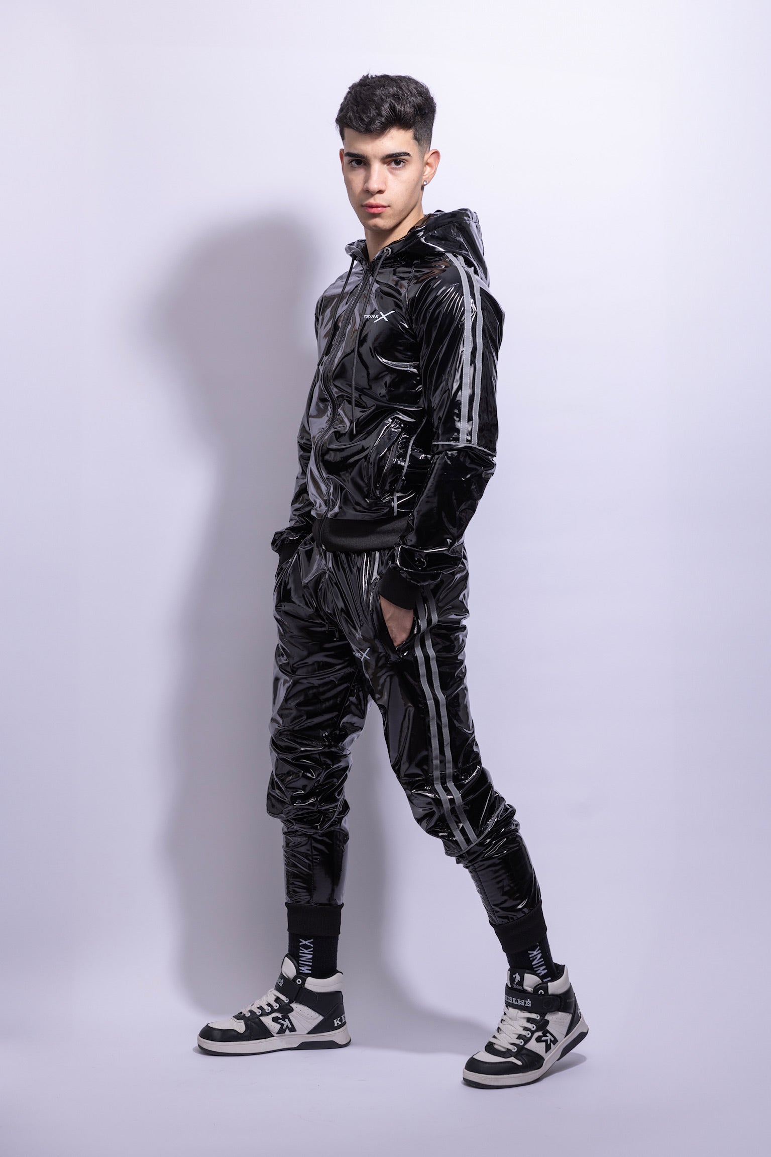 superhero pants I black/reflective I pvc