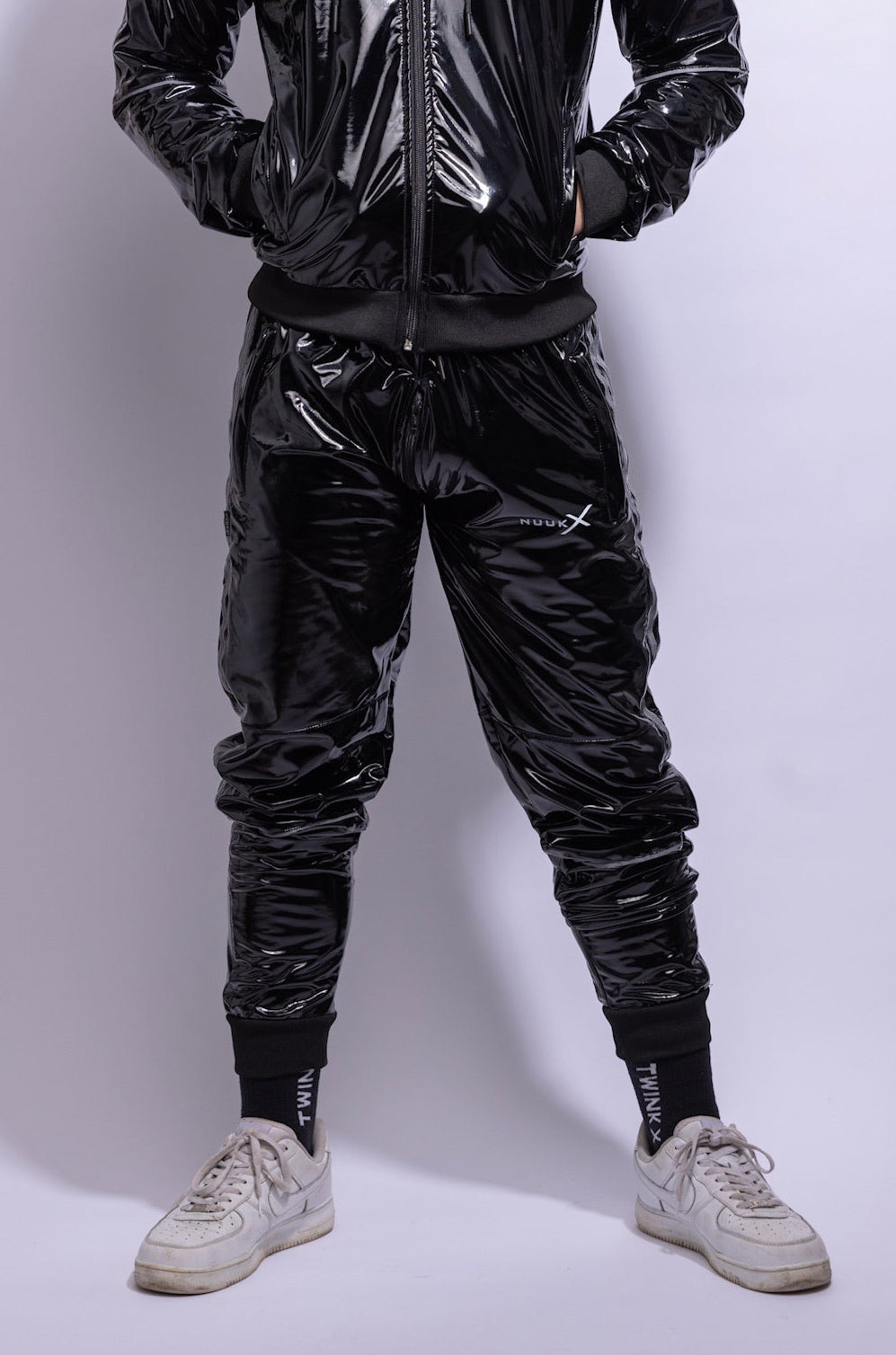 superhero pants I black/reflective I pvc