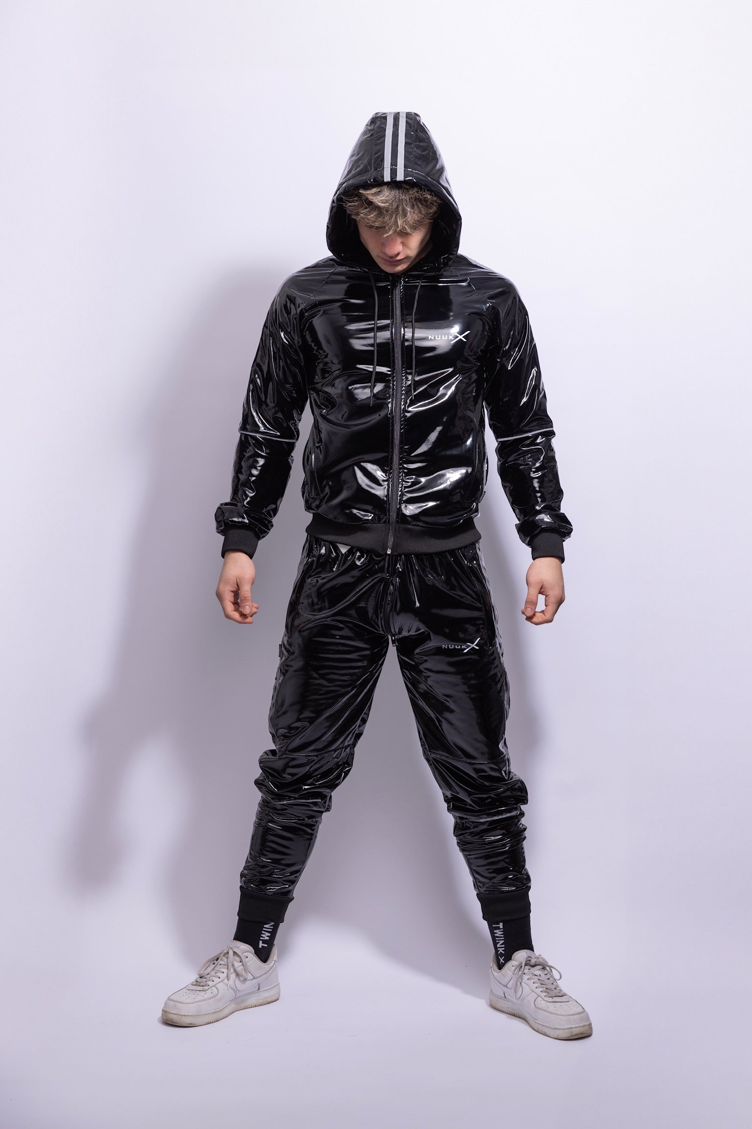 superhero pants I black/reflective I pvc