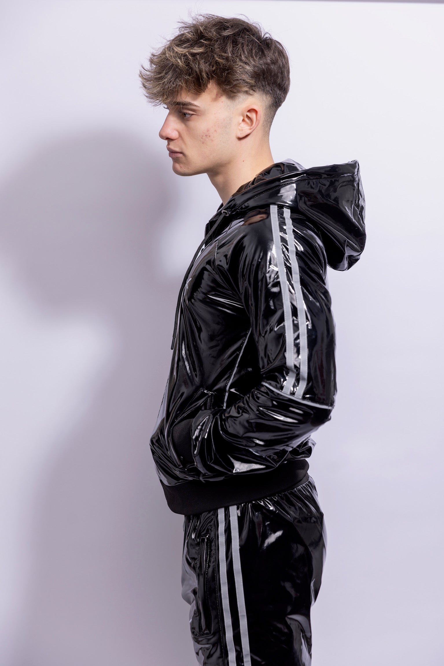 superhero jacket I black/reflective I pvc